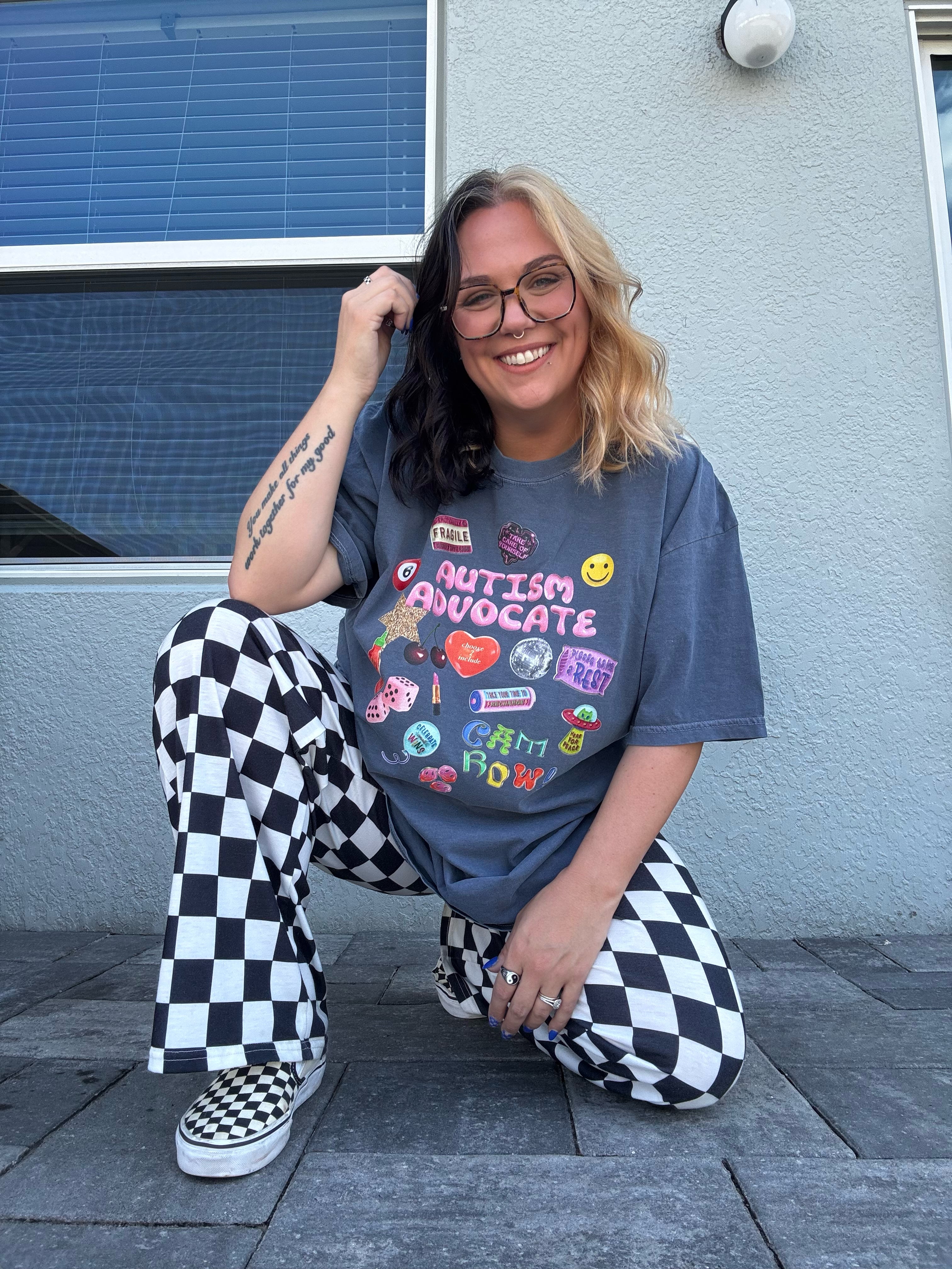 Unisex "Collage Autism Advocate" T-Shirt