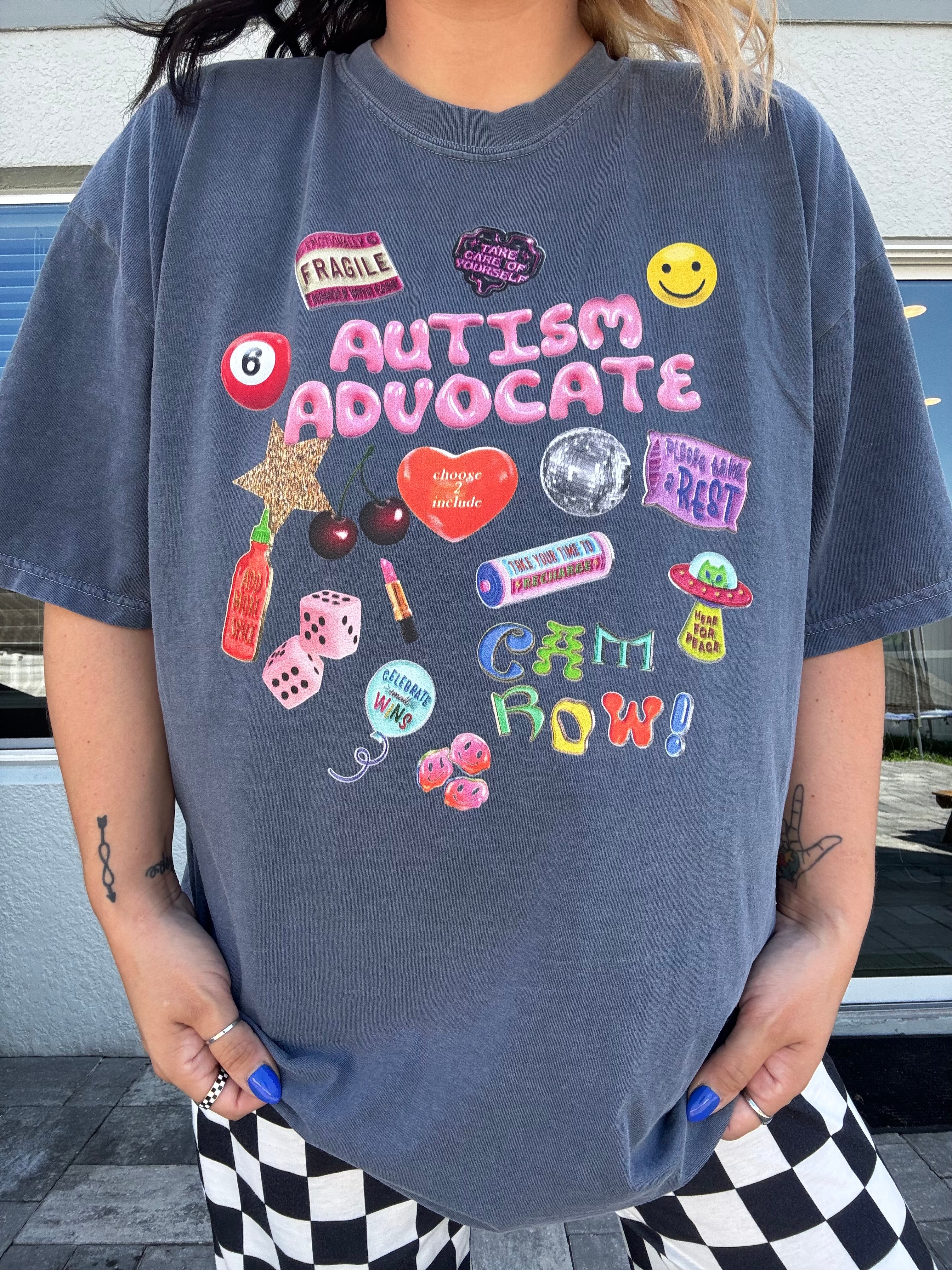 Unisex "Collage Autism Advocate" T-Shirt
