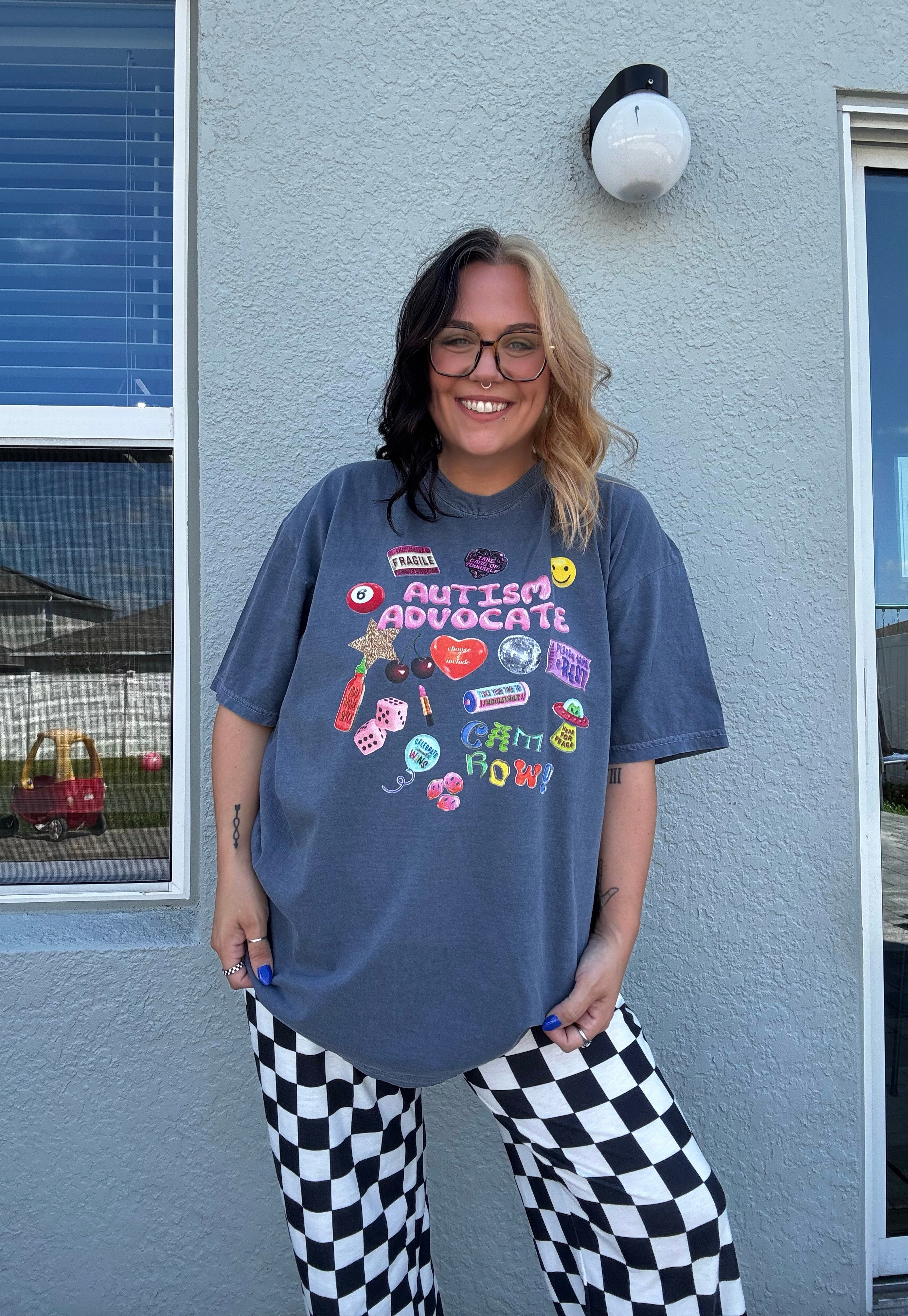 Unisex "Collage Autism Advocate" T-Shirt