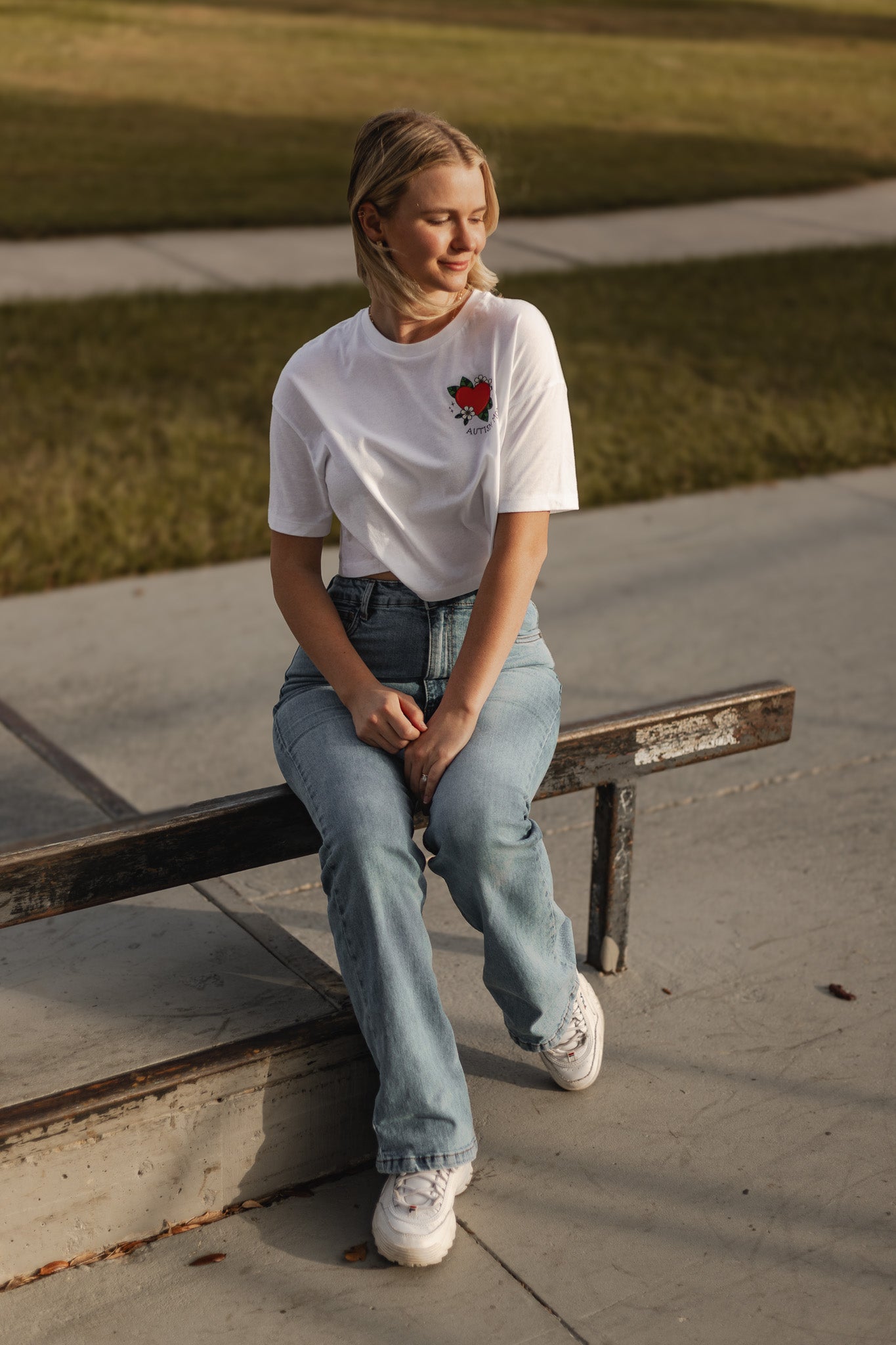 Womens "Autism Mom" Cropped T-Shirt
