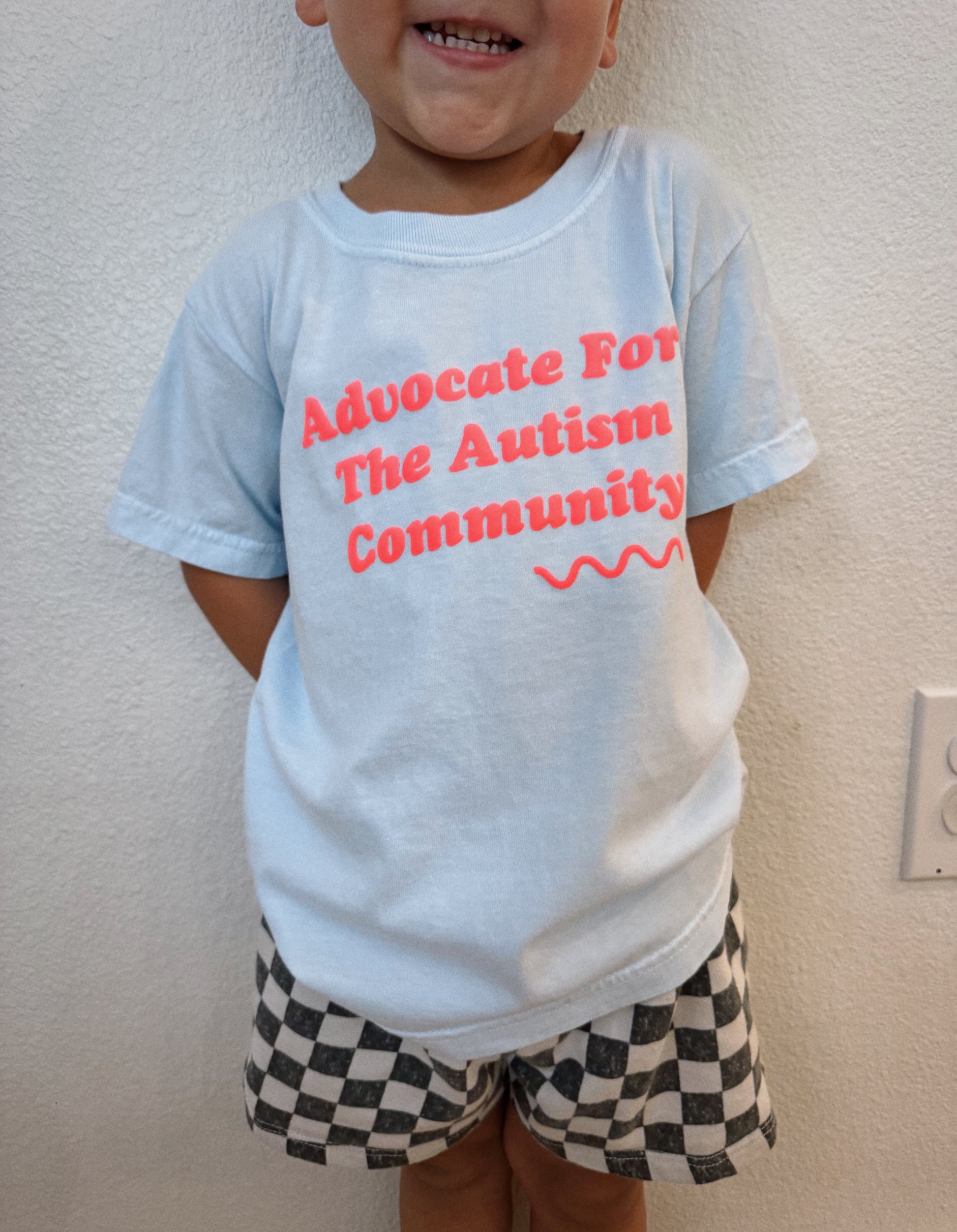 Toddler + Youth "Advocate For The Autism Community" Puff Print T-Shirt