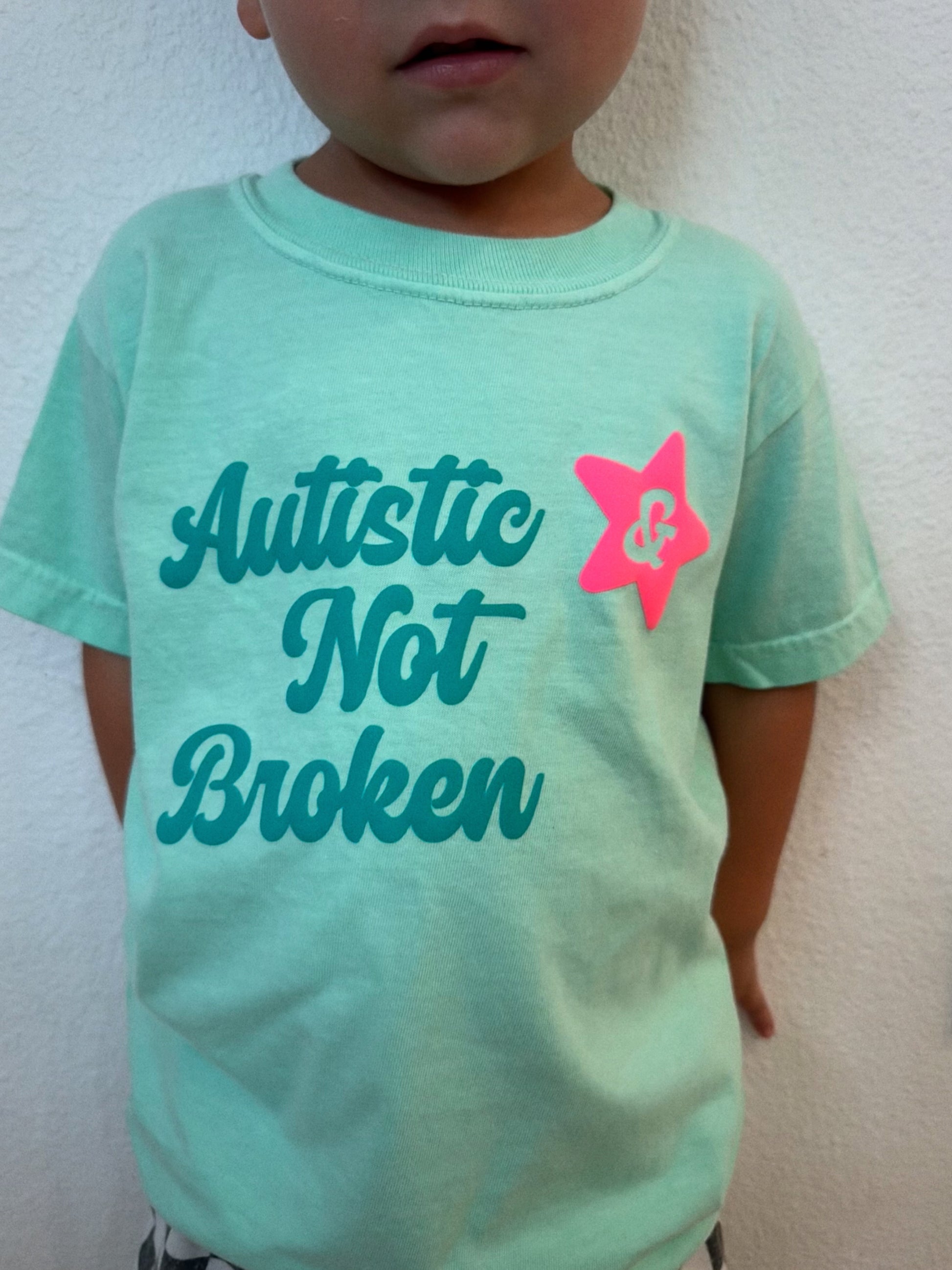 Toddler + Youth "Autistic Not Broken" Puff Print T-Shirt