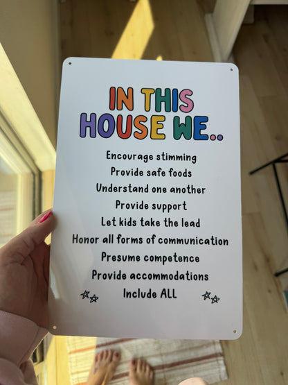 In This House Metal Sign