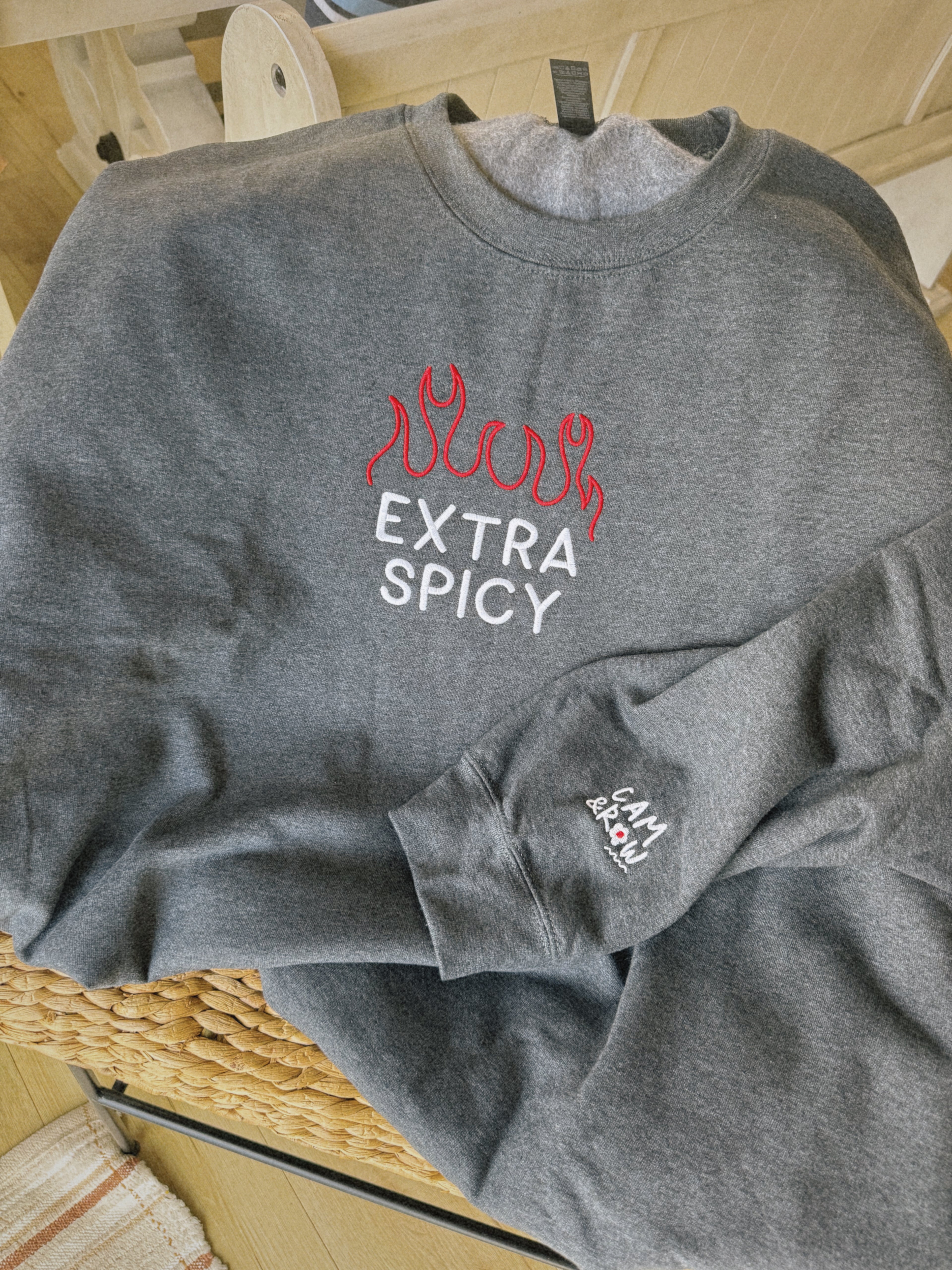 Unisex “Extra Spicy” Embroidered Sweatshirt