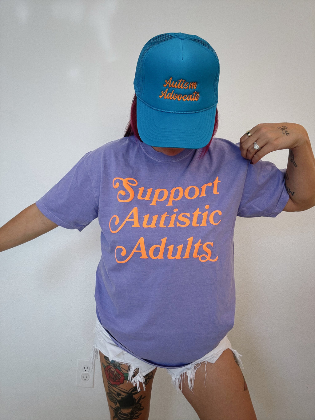Unisex “Support Autistic Adults” Puff T-Shirt