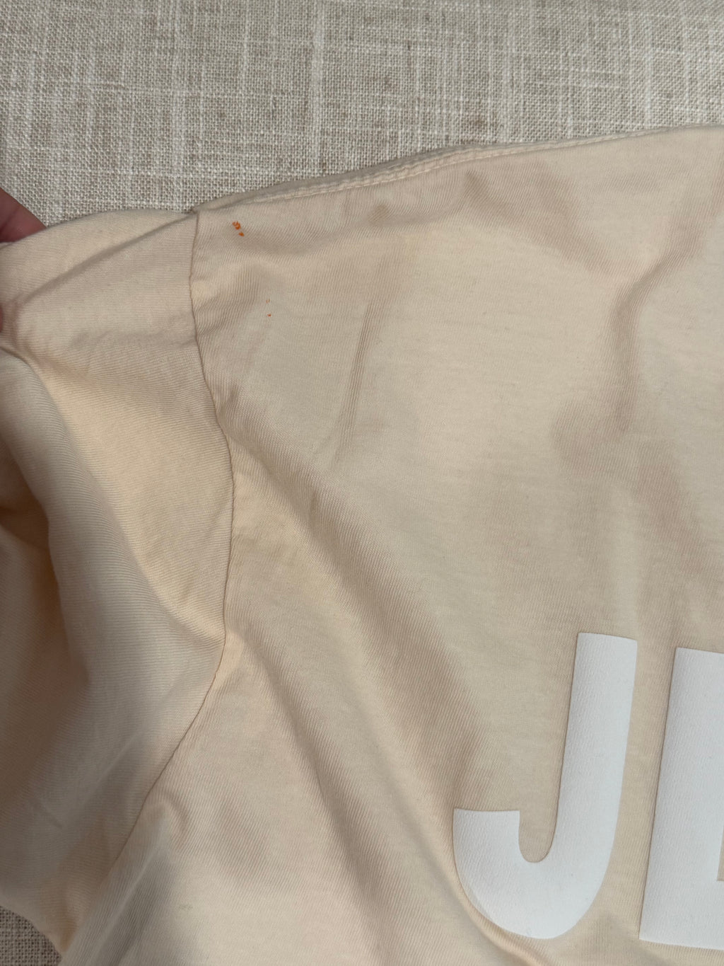 Sample Ivory JLA Puff Print T-Shirt