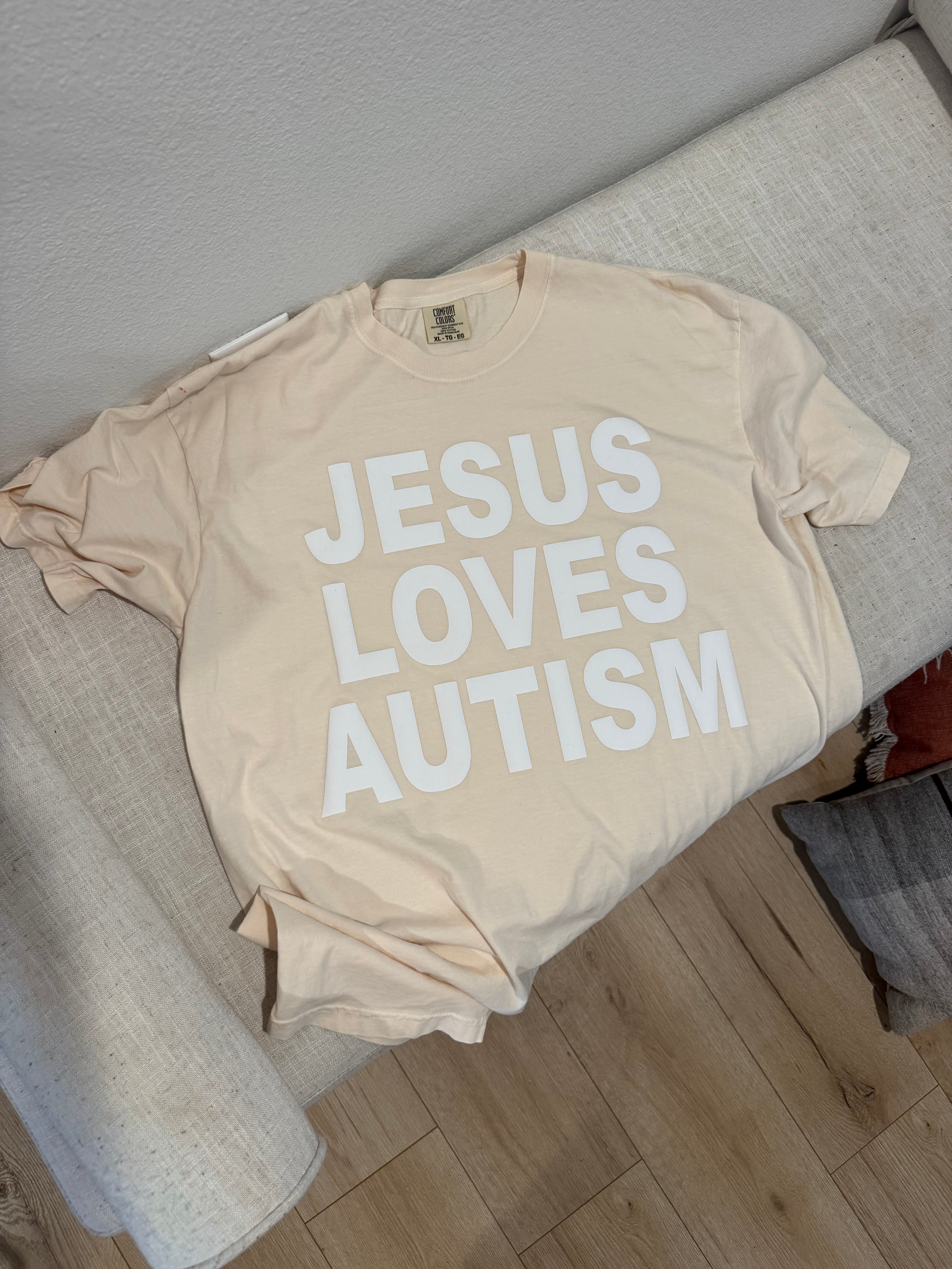 Sample Ivory JLA Puff Print T-Shirt