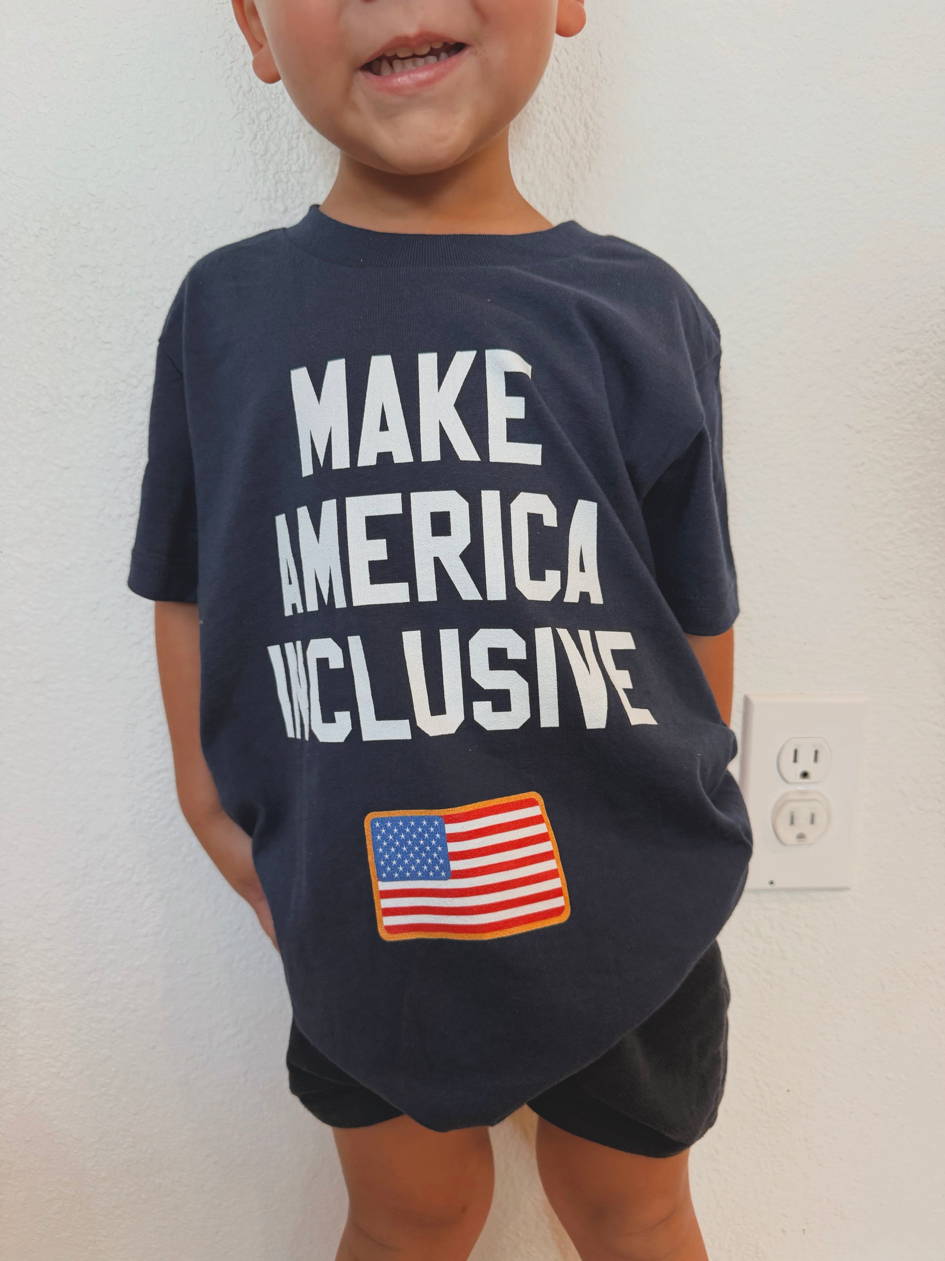 Youth “Make America Inclusive” Navy Tee