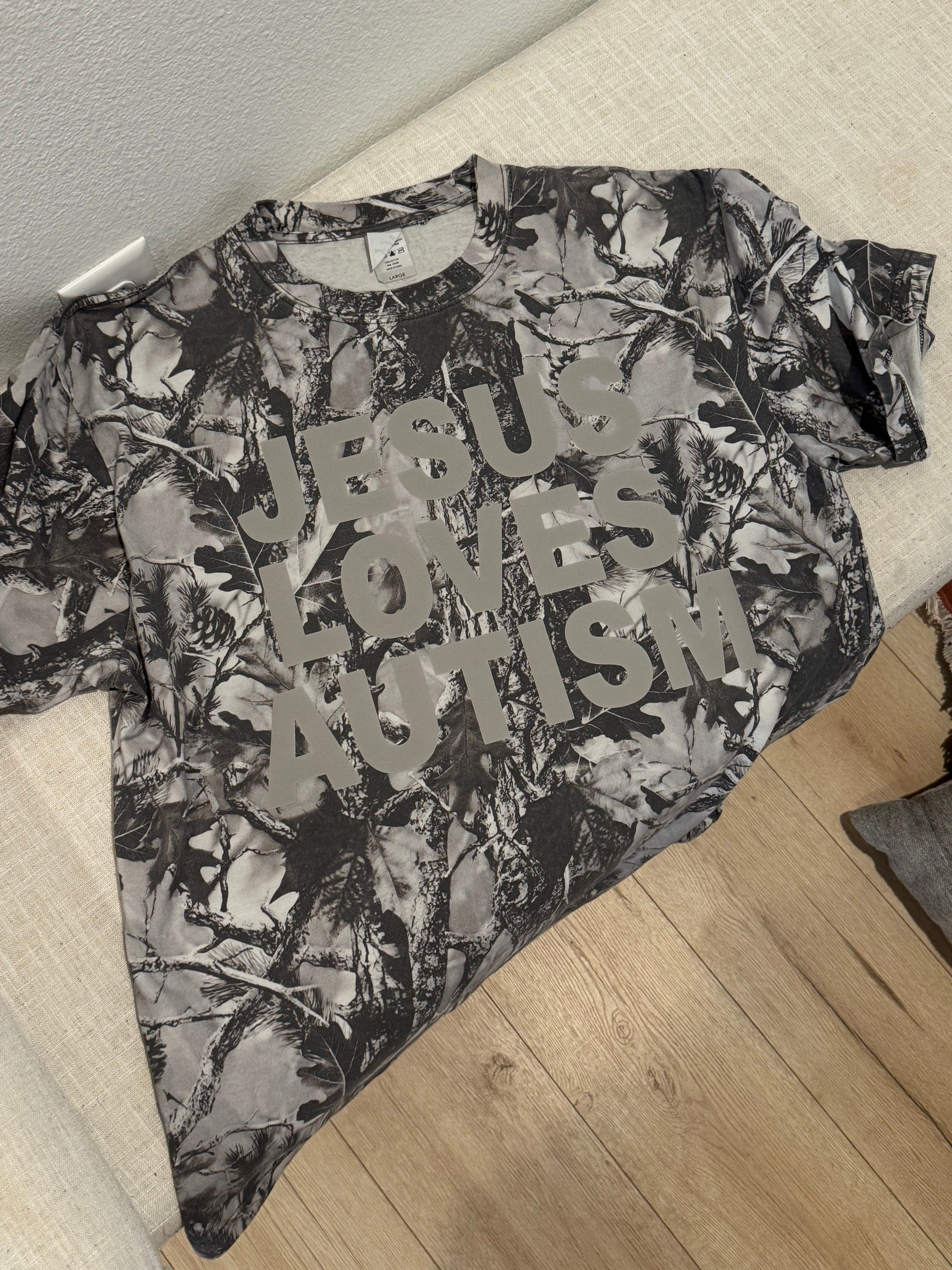 Sample Snow Camo in Grey “JLA" Cotton Collective T-Shirt