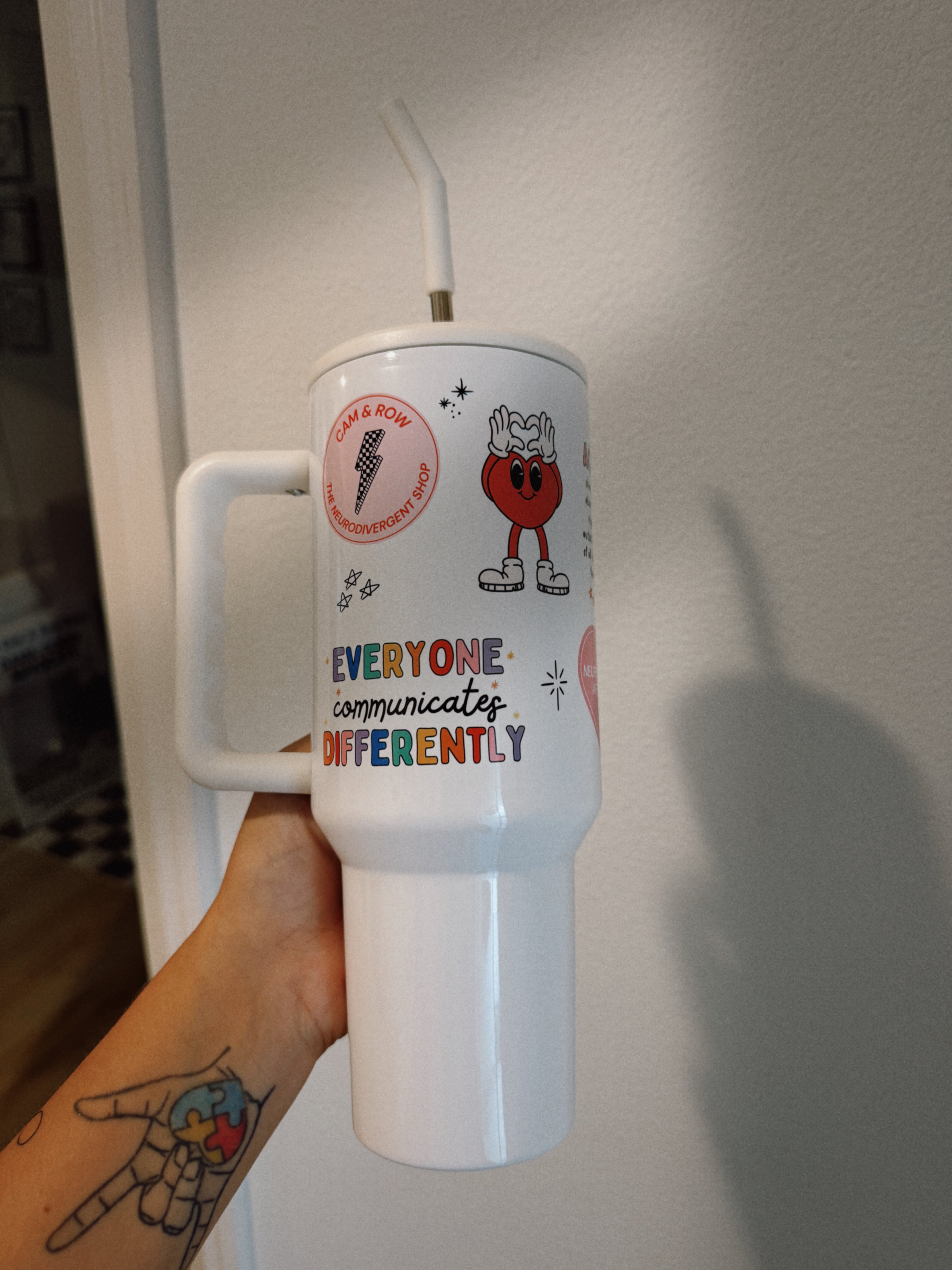 Neurodiversity Affirming Mom 40oz Insulated Tumbler