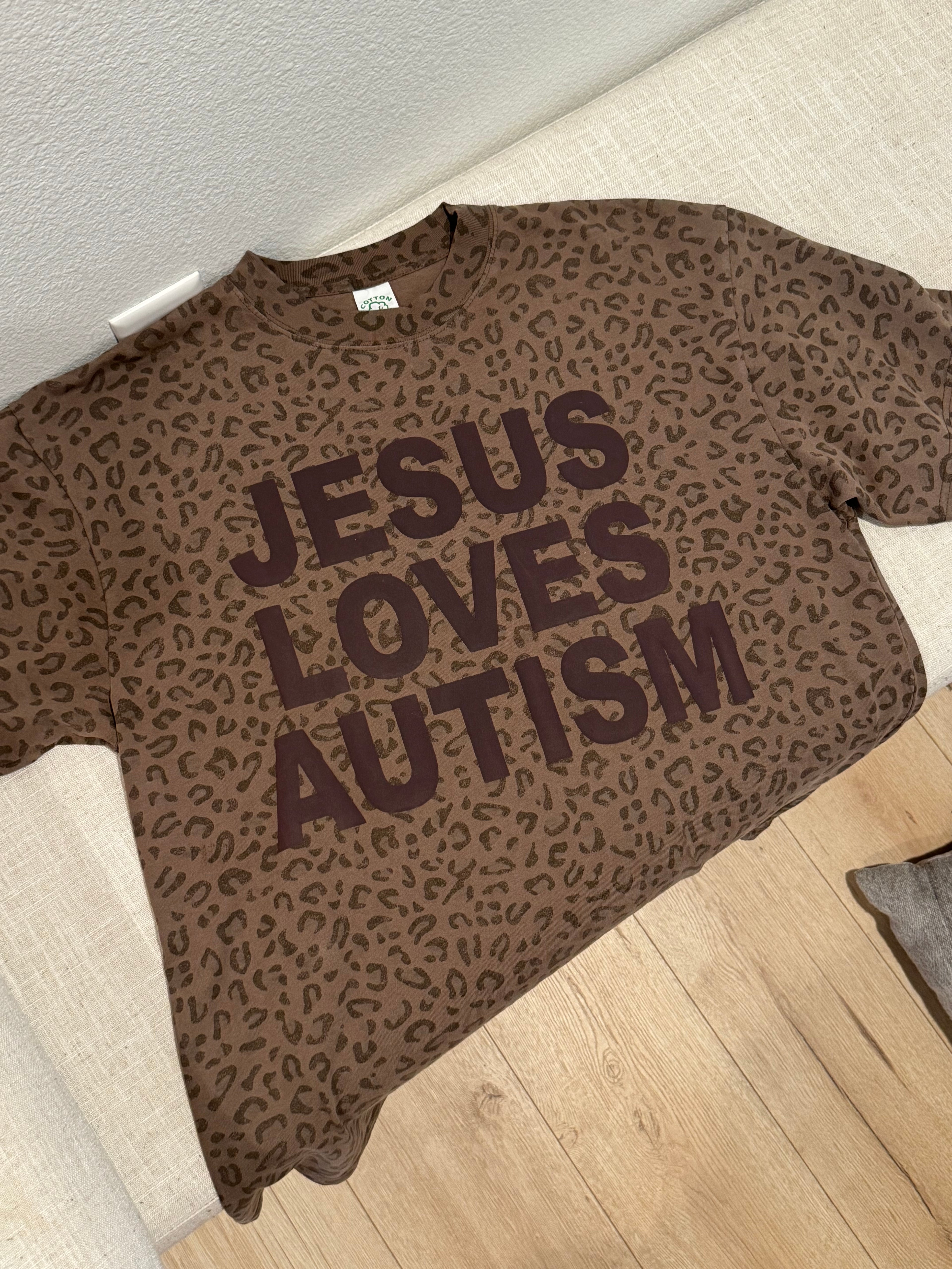 Sample Leopard Print "JLA" Cotton Collective T-Shirt