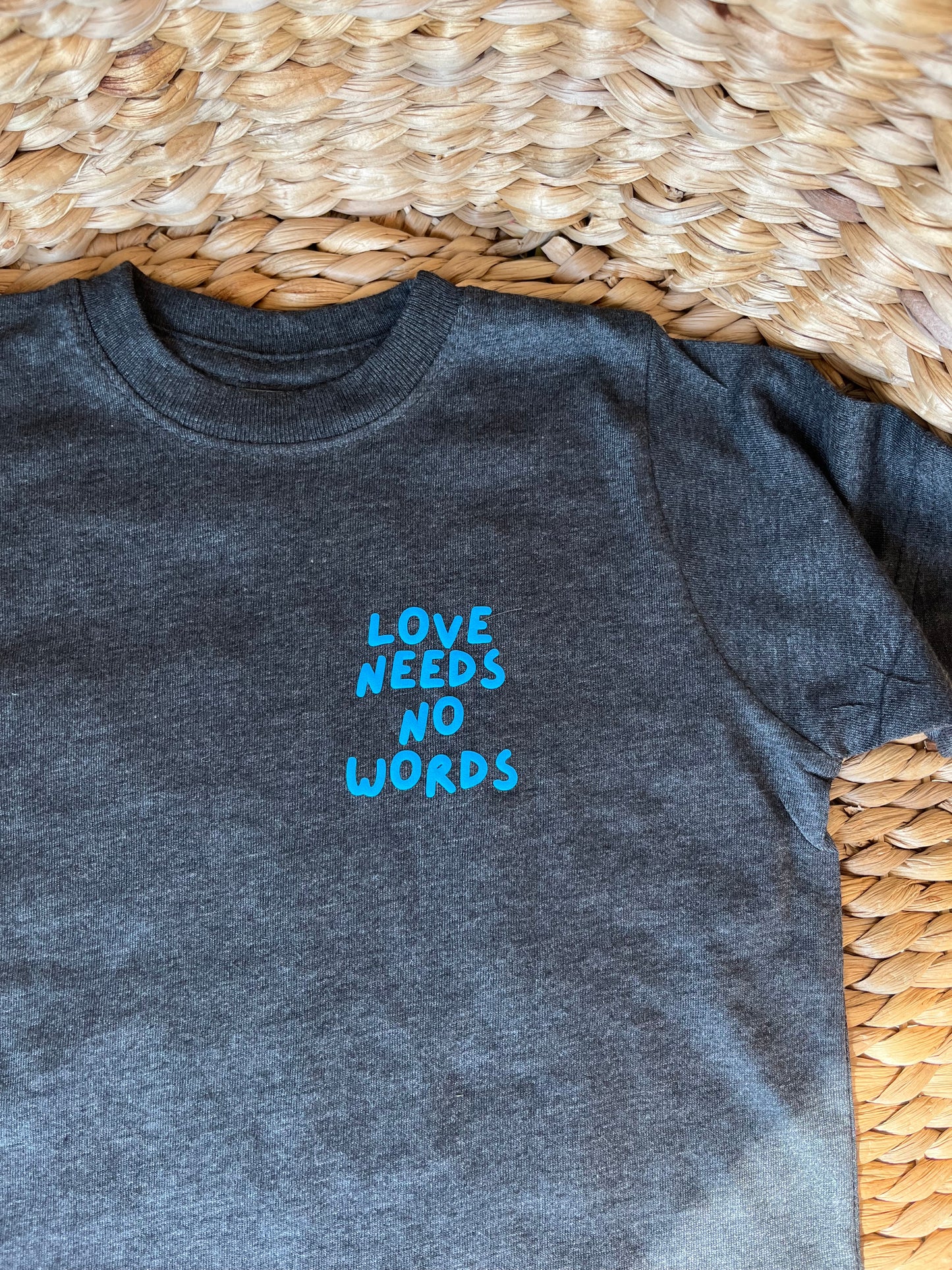 Toddler + Youth Love Needs No Words Puff Print T-Shirt