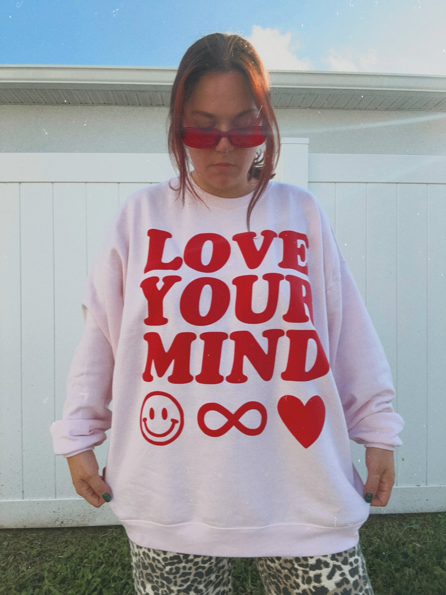 Love Your Mind Puff Print Sweatshirt