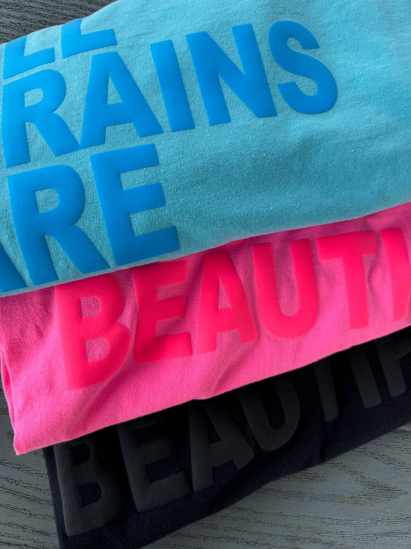 Toddler + Youth All Brains are Beautiful Puff T-Shirt