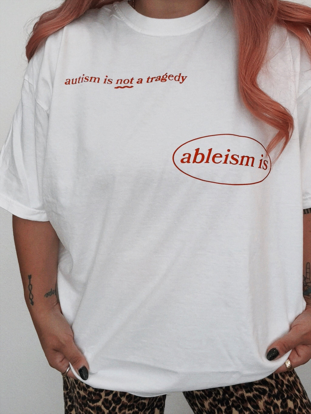 Unisex “Autism is not a tragedy, ableism is” T-Shirt