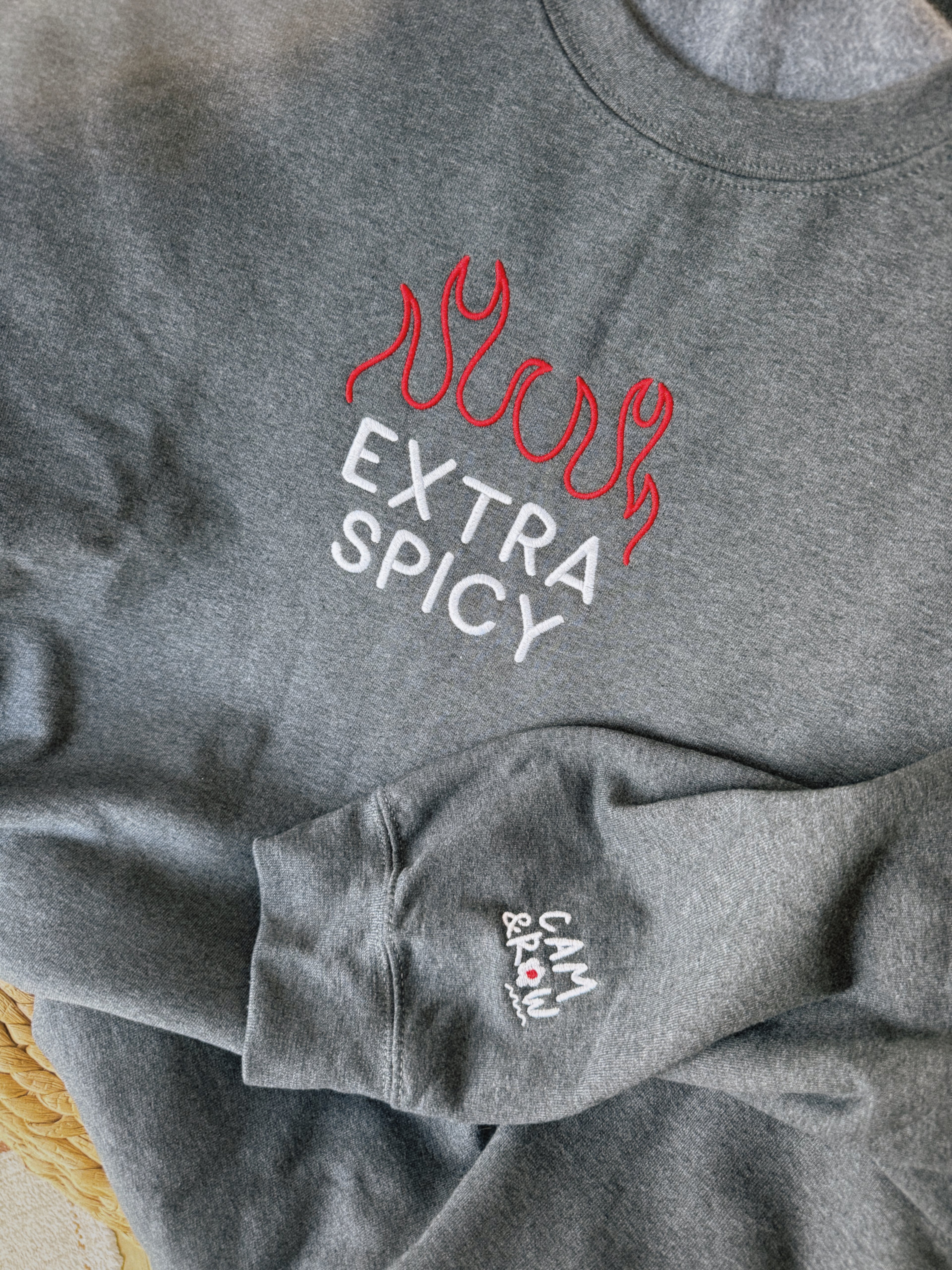 Unisex “Extra Spicy” Embroidered Sweatshirt