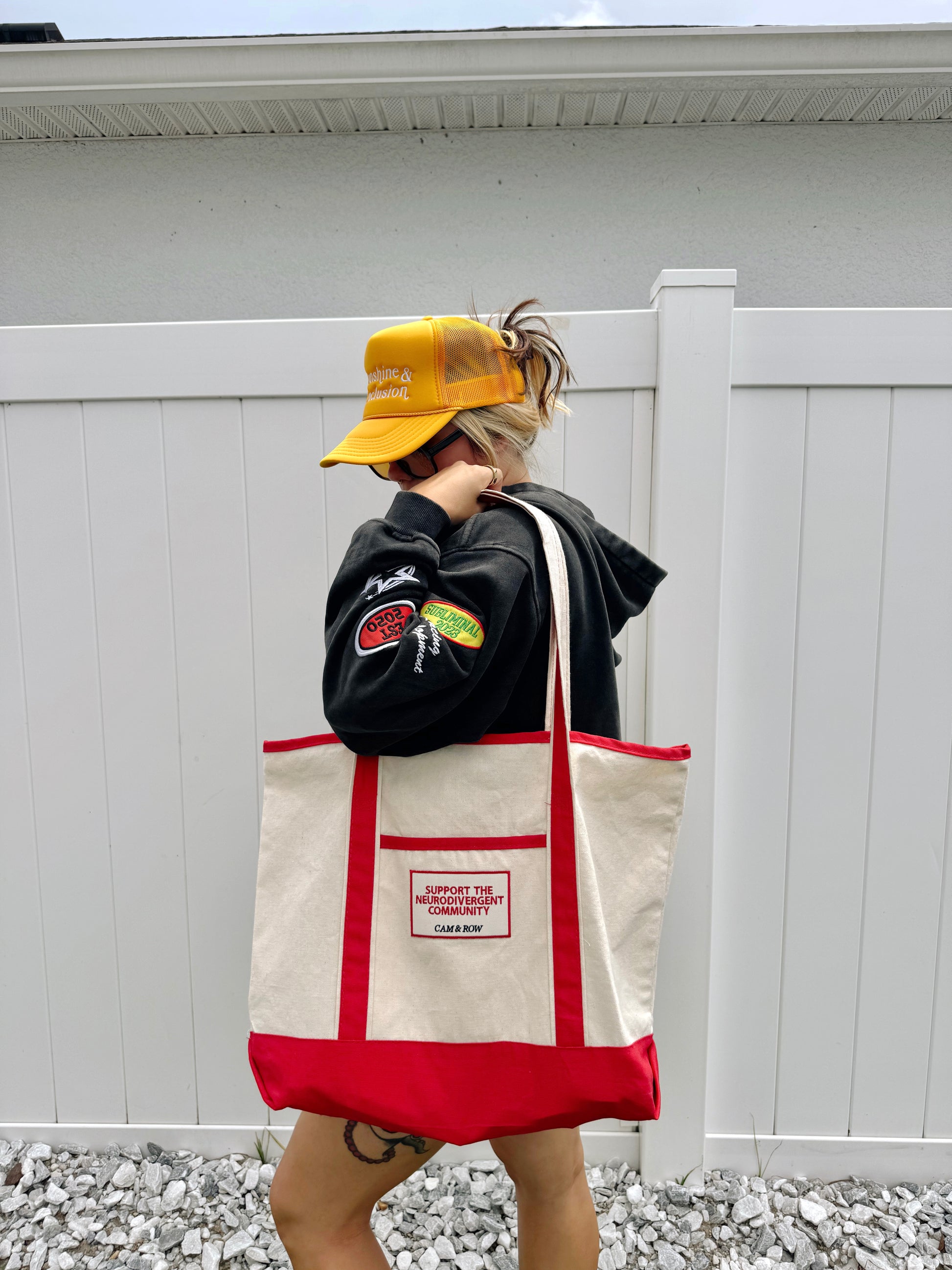 Sunshine & Inclusion Embroidered Trucker
