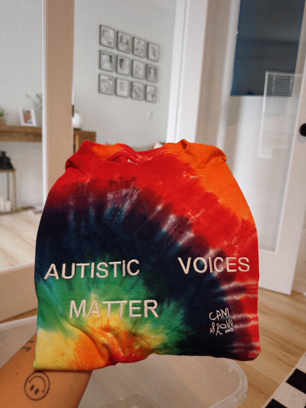 Unisex “Autistic Voices Matter” Embroidered Oversized T-Shirt