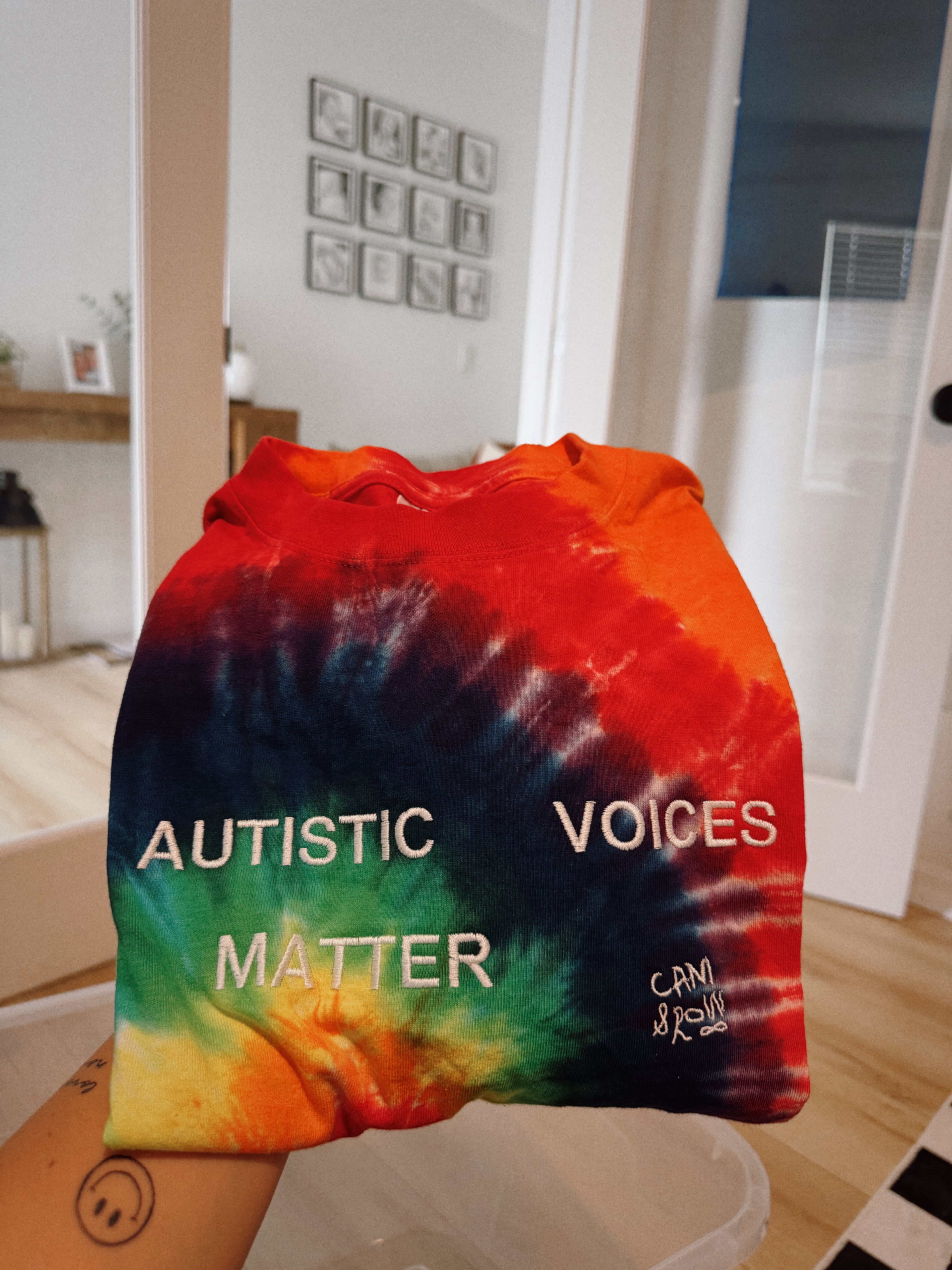 Unisex “Autistic Voices Matter” Embroidered Oversized T-Shirt