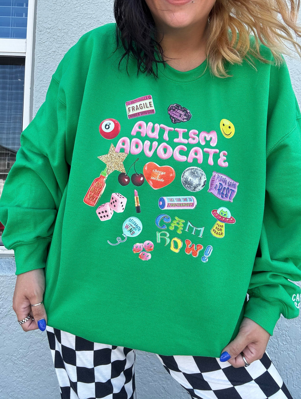 Unisex "Collage Autism Advocate" Sweatshirt