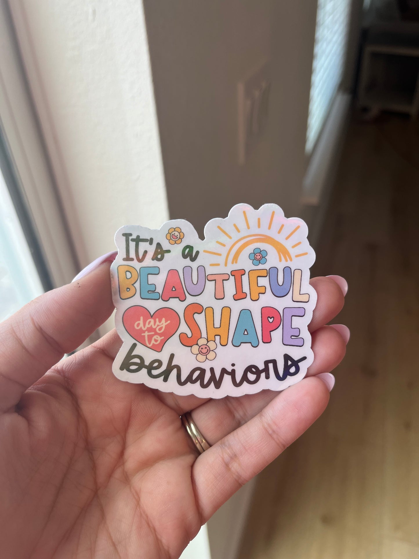 Shape Behaviors Holographic Sticker