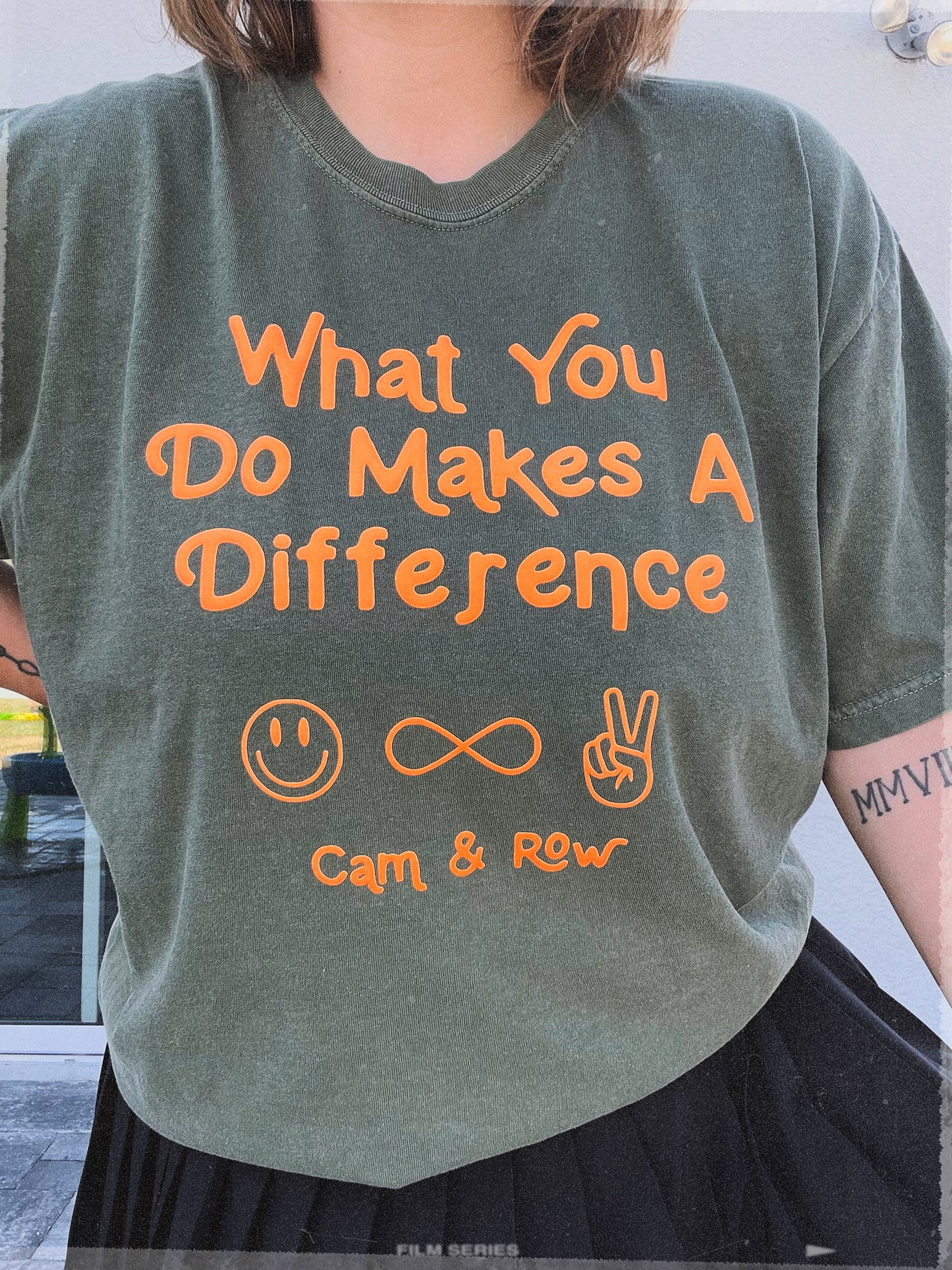 What You Do Makes A Difference Puff Print T-Shirt