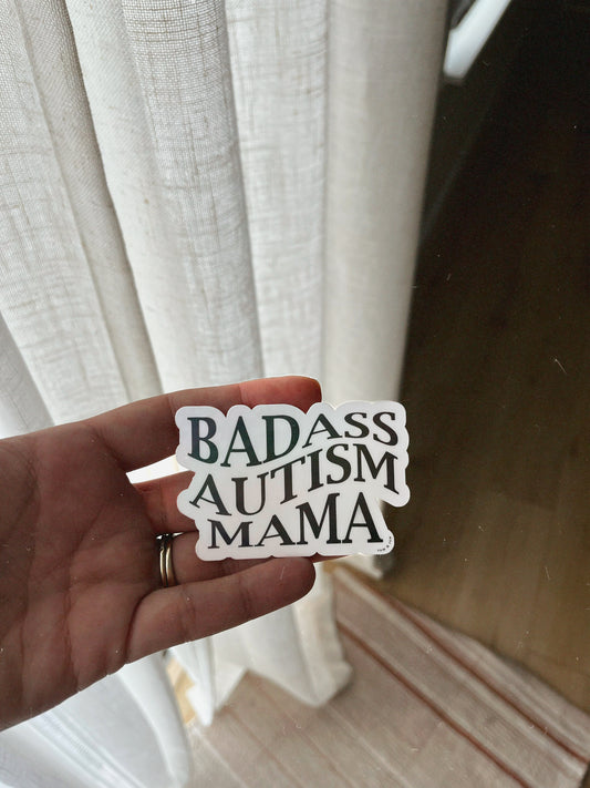 Badass Autism Mama Holographic Sticker