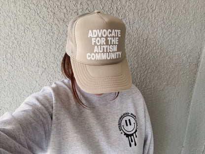 Advocate For The Autism Community Puff Trucker Hat