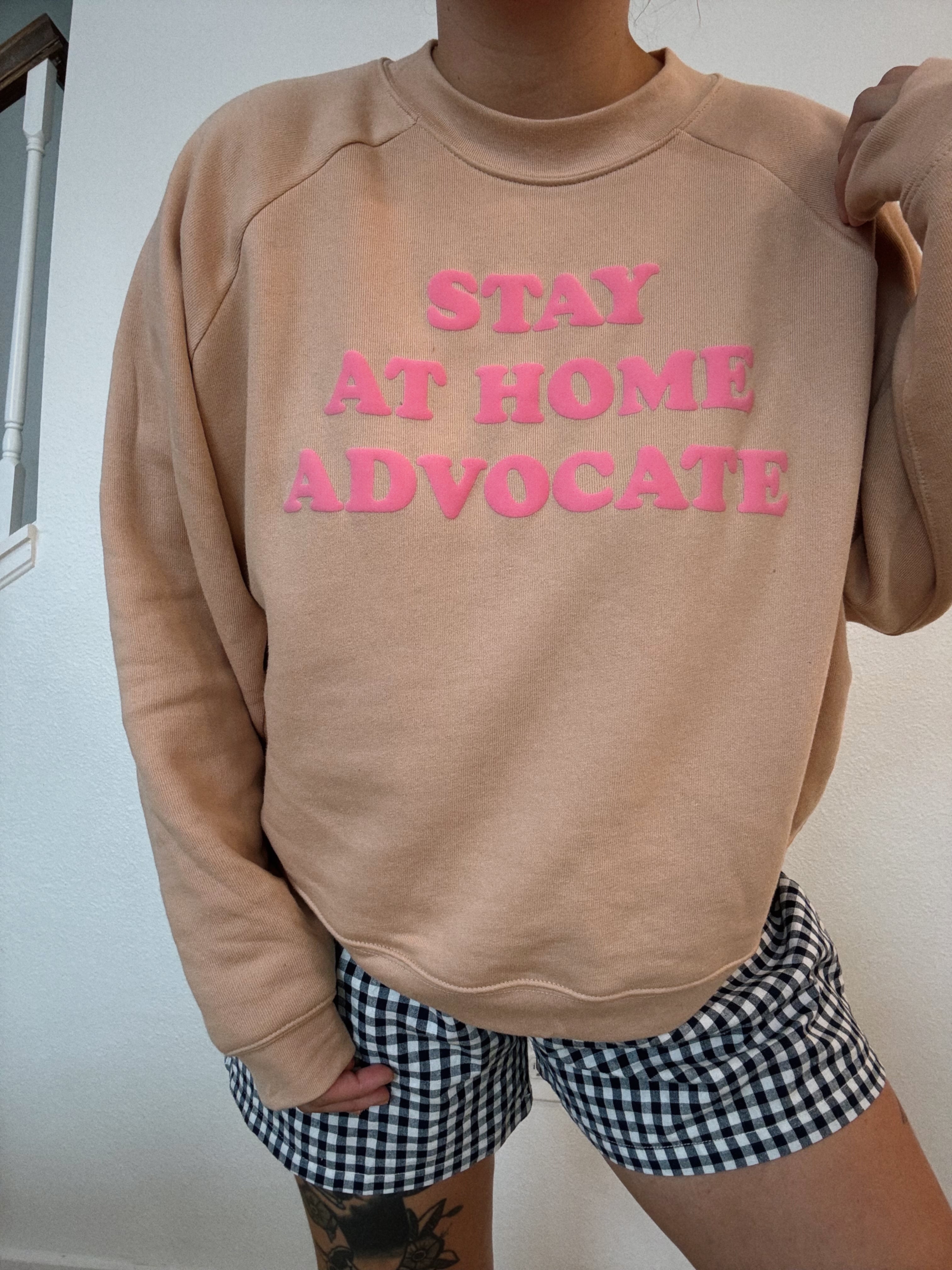 Ladies “Stay At Home Advocate” Puff Sweatshirt