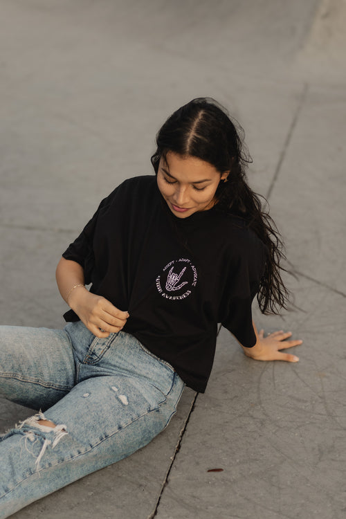 "Accept, Adapt, Advocate" Cropped T-Shirt