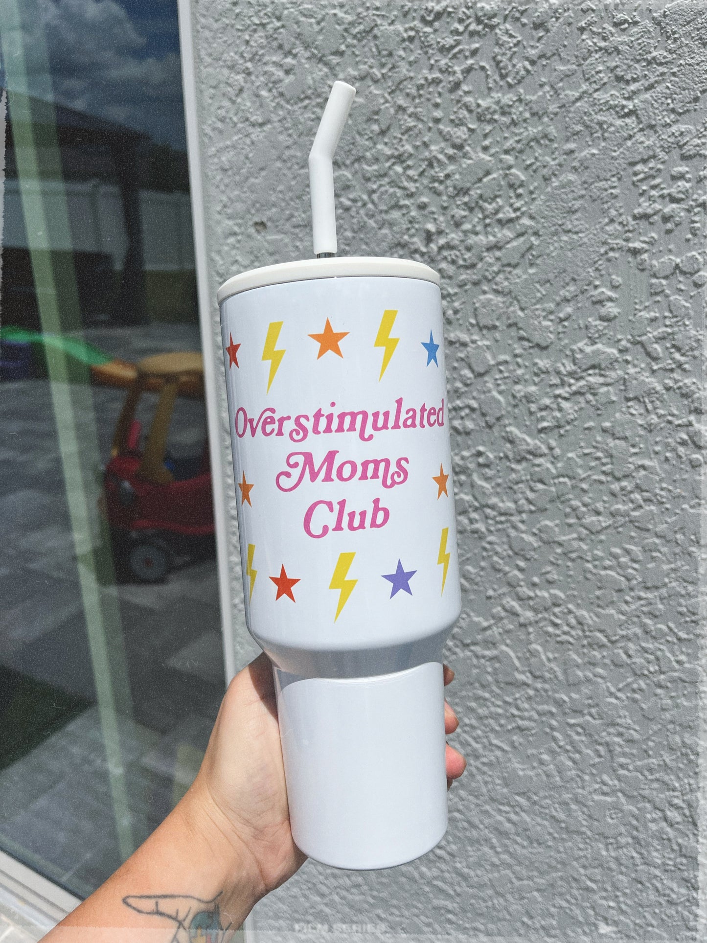 Overstimulated Moms Club 40oz Insulated Tumbler