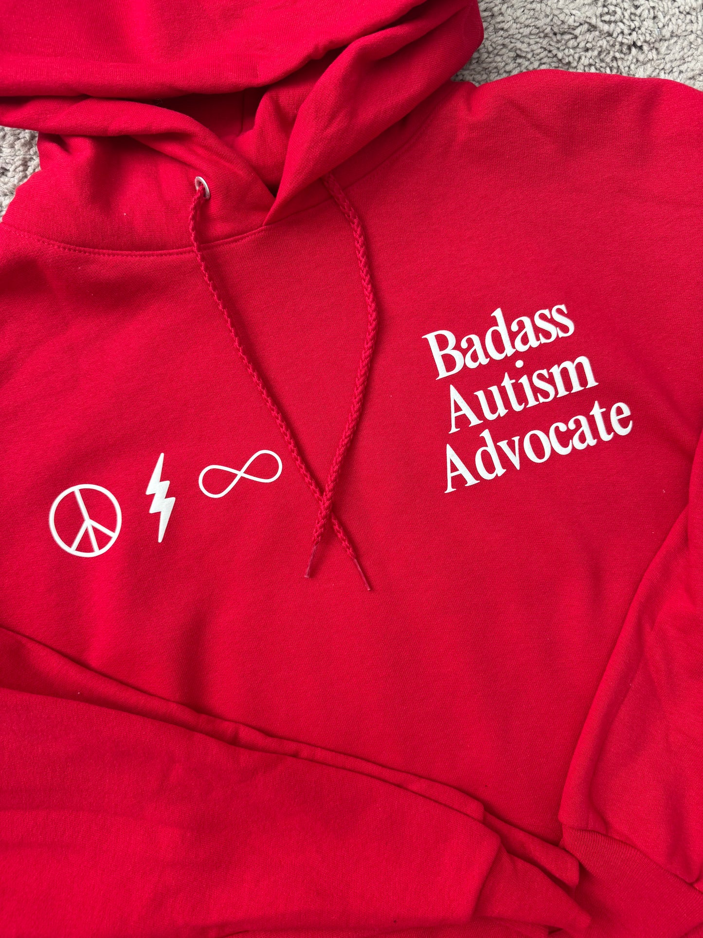 Unisex Badass Autism Advocate Puff Print Hoodie