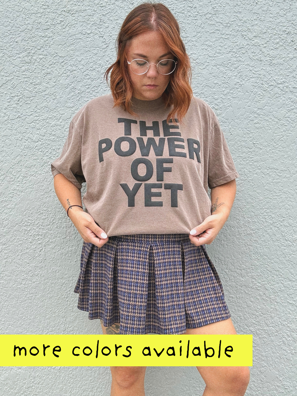 Unisex "The Power Of Yet" Puff Print T-Shirt