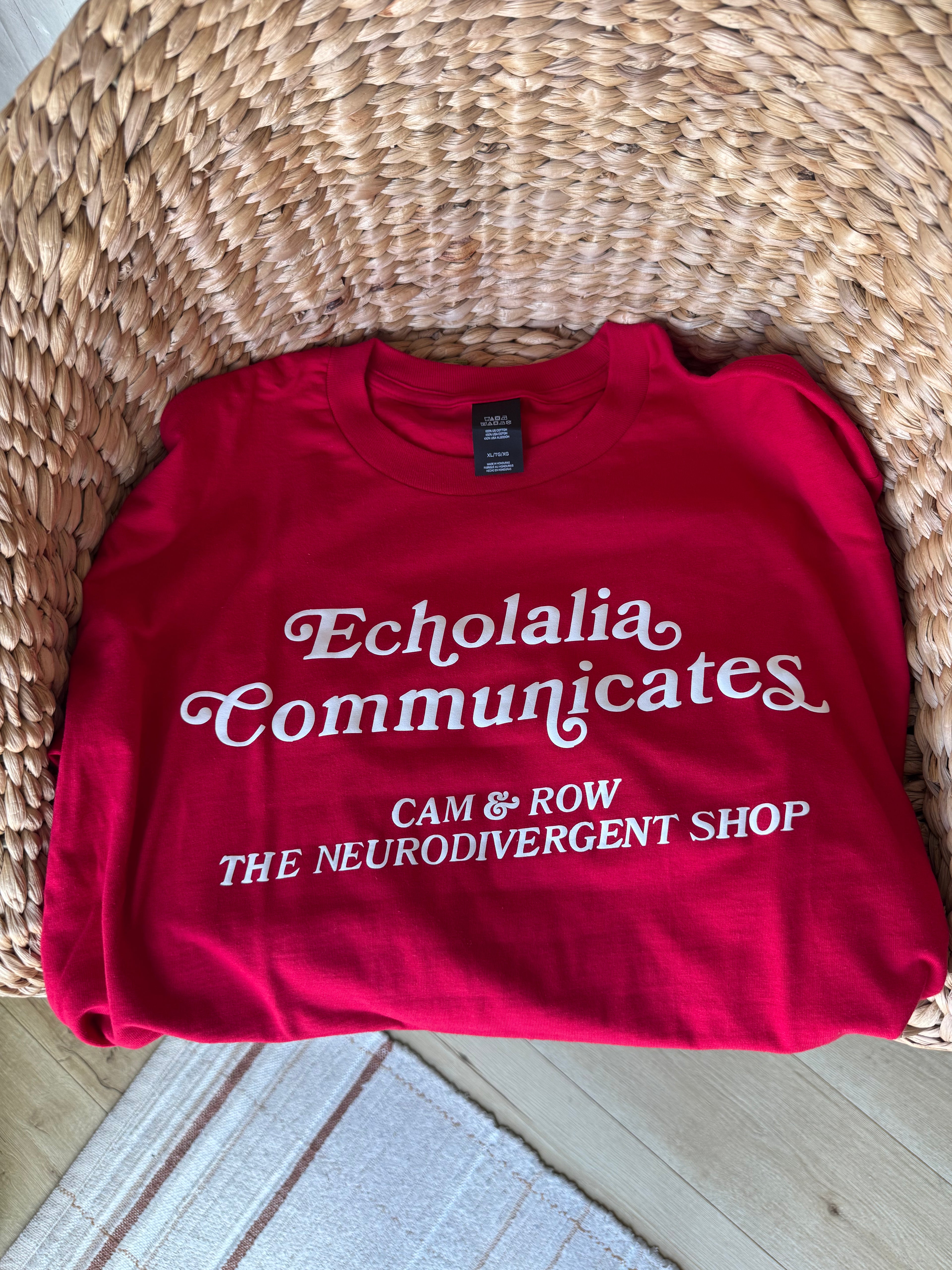Unisex “Echolalia Communicates” Puff Print T-Shirt