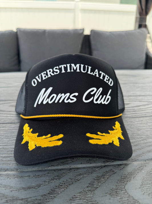 Overstimulated Moms Club Captain Trucker Hat