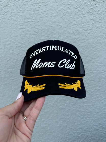 Overstimulated Moms Club Captain Trucker Hat