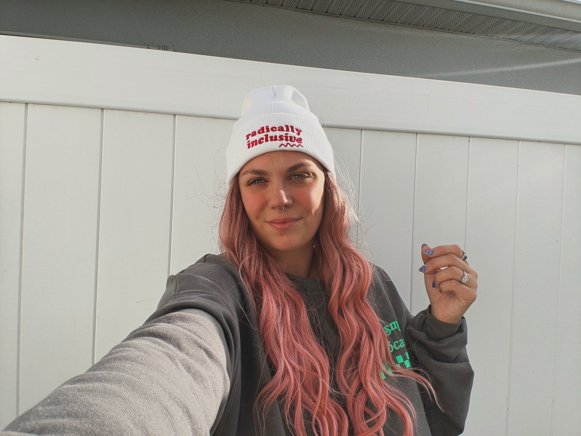 "Radically Inclusive" Embroidered Beanie