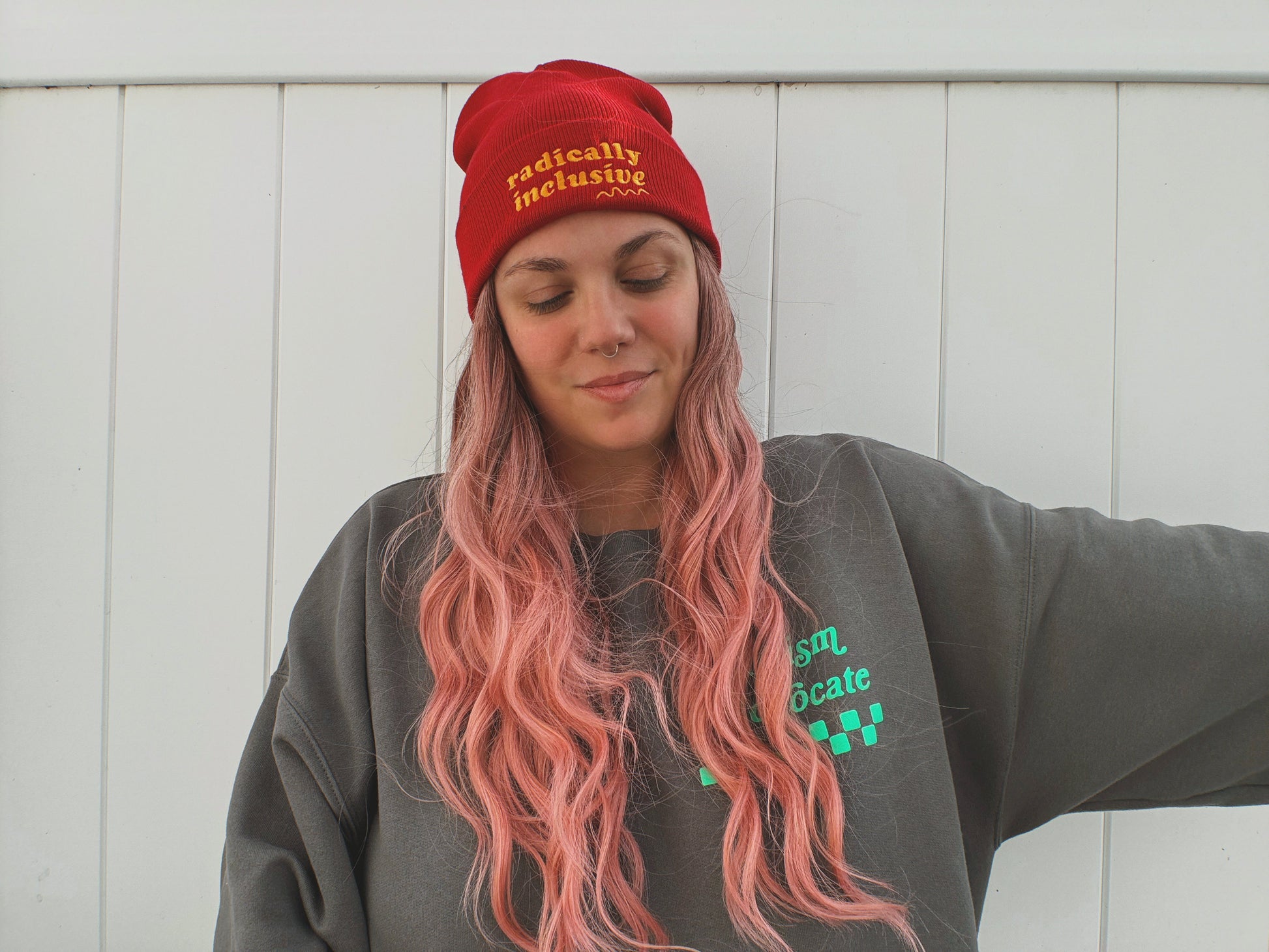"Radically Inclusive" Embroidered Beanie