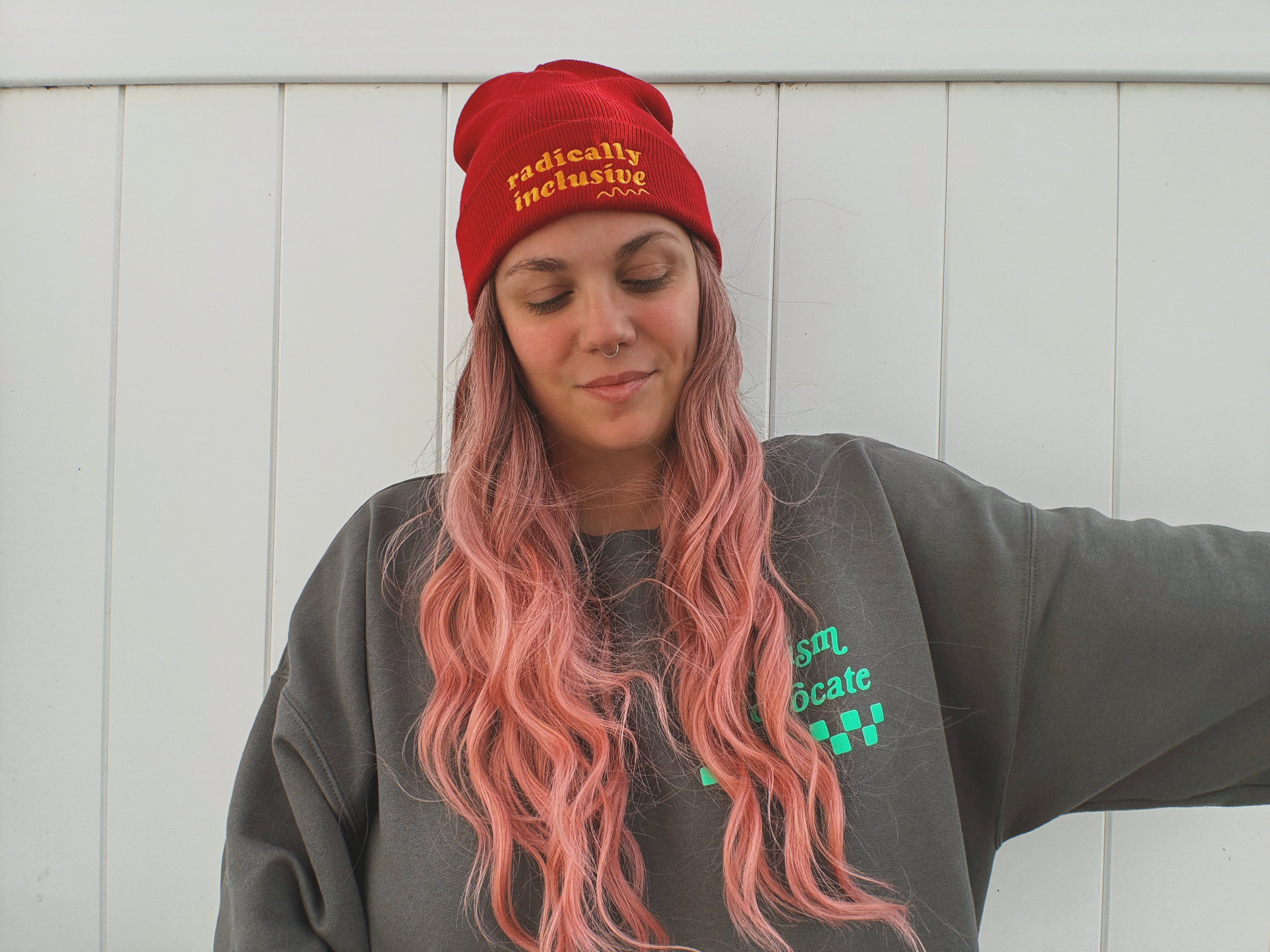 "Radically Inclusive" Embroidered Beanie
