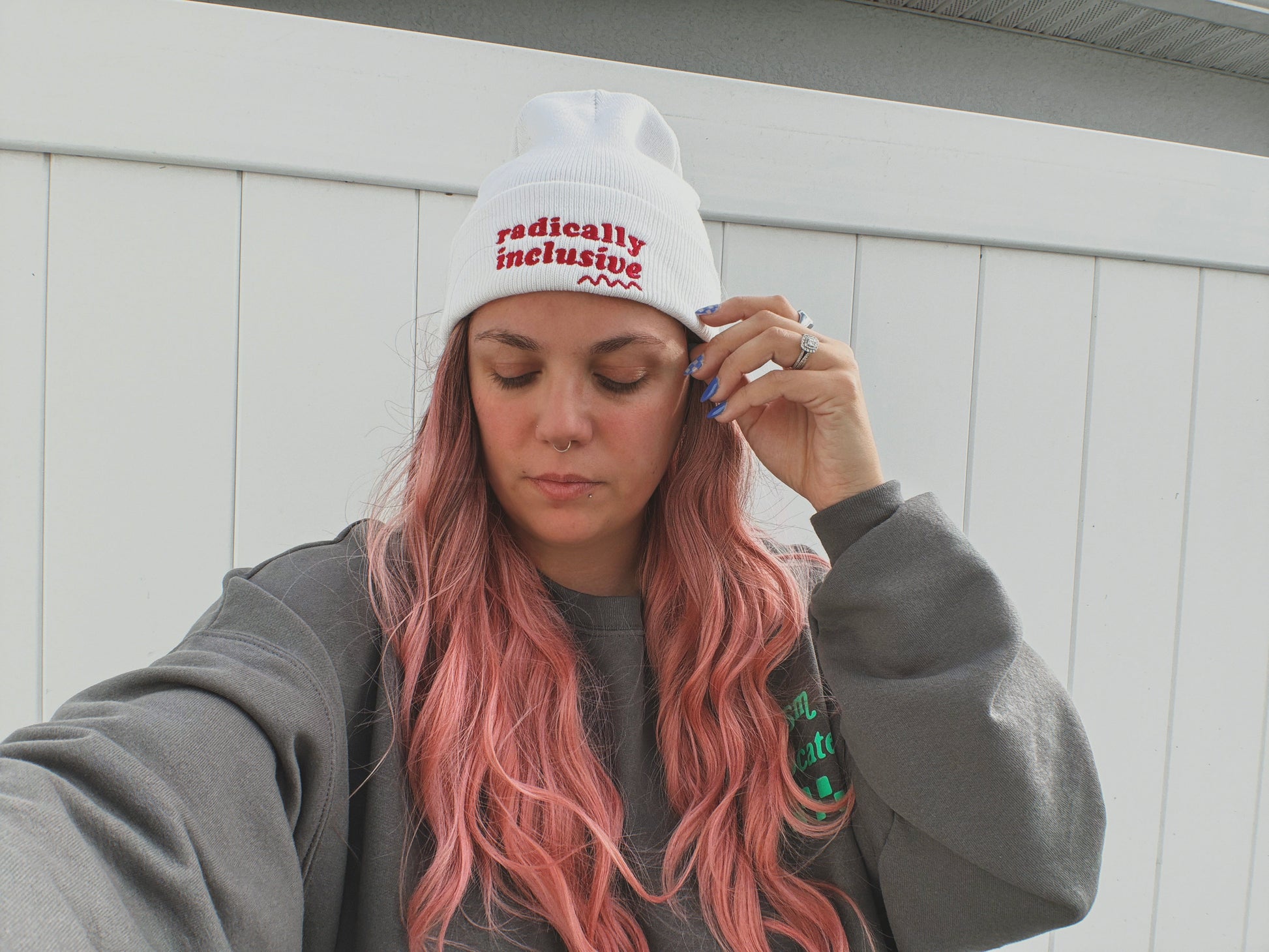 "Radically Inclusive" Embroidered Beanie