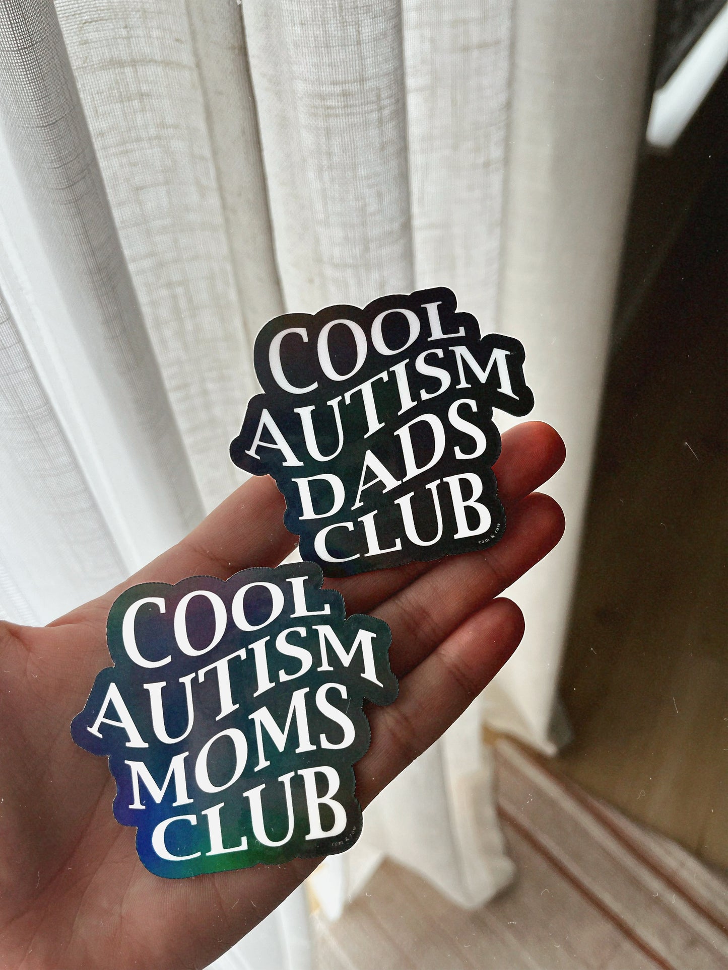 Cool Autism Dads Club Holographic Sticker