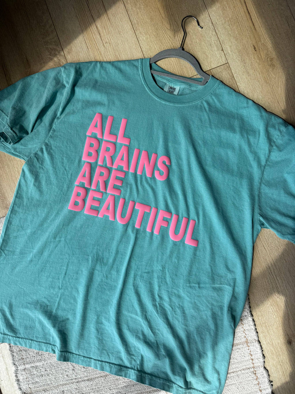 All Brains Are Beautiful Puff Print T-Shirt