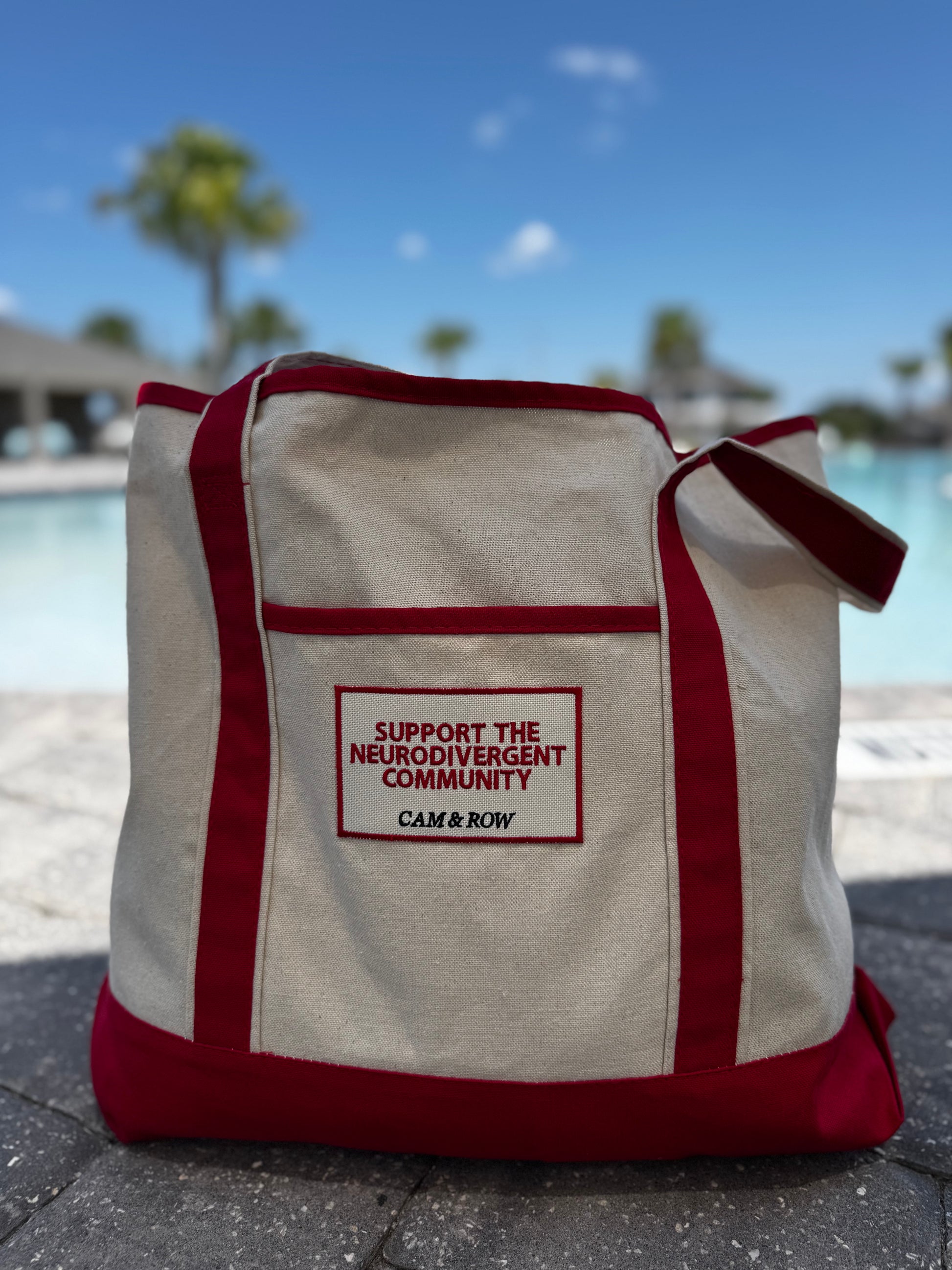 Jumbo Support The Neurodivergent Community Patch Tote Bag
