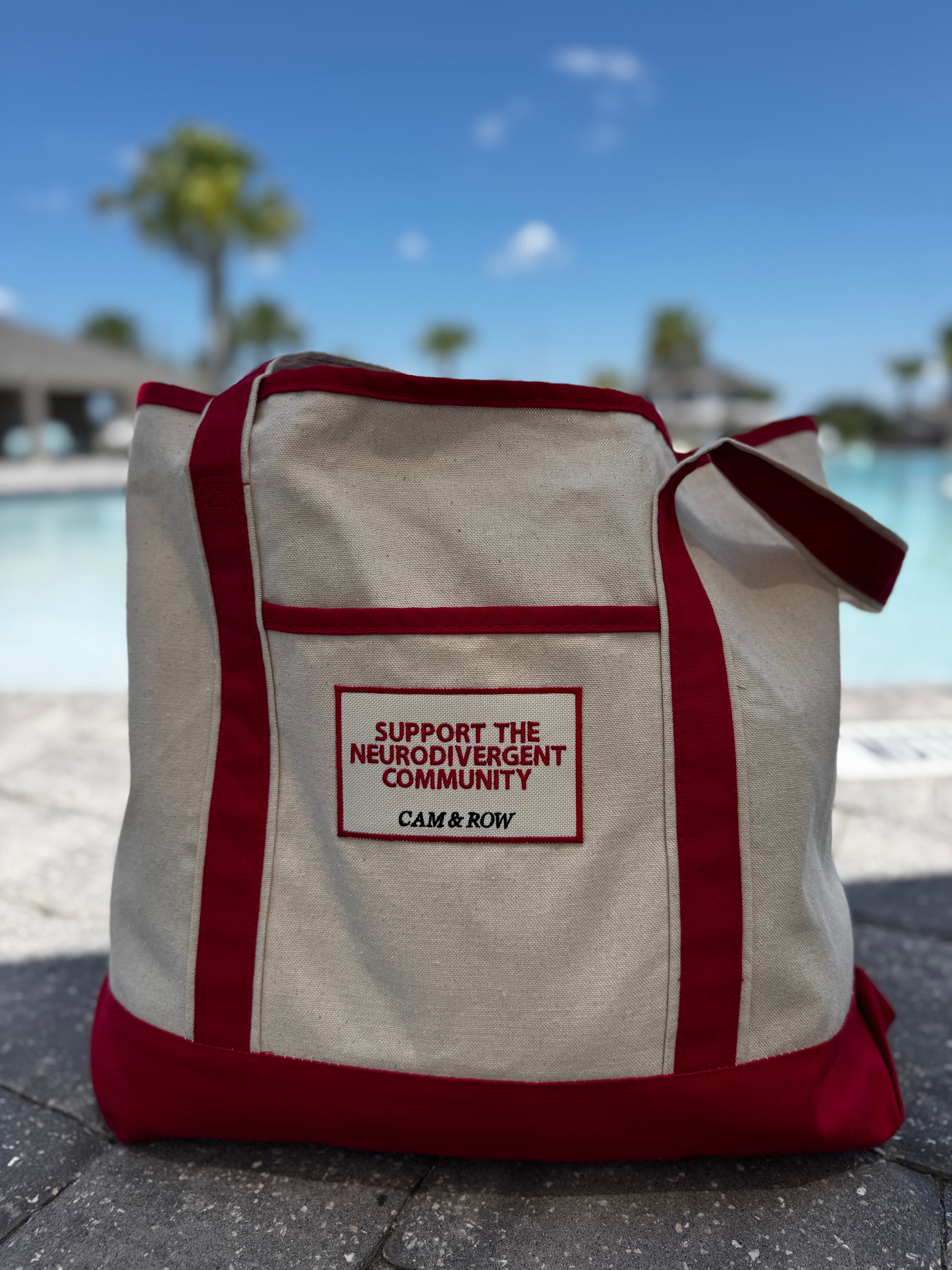 Jumbo Support The Neurodivergent Community Patch Tote Bag