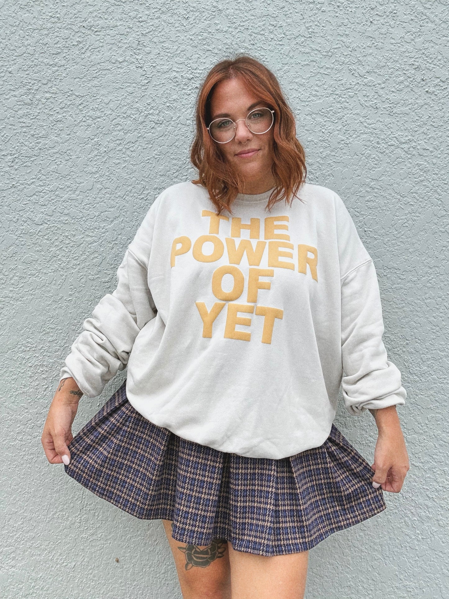 Unisex The Power Of Yet Puff Print Sweatshirt