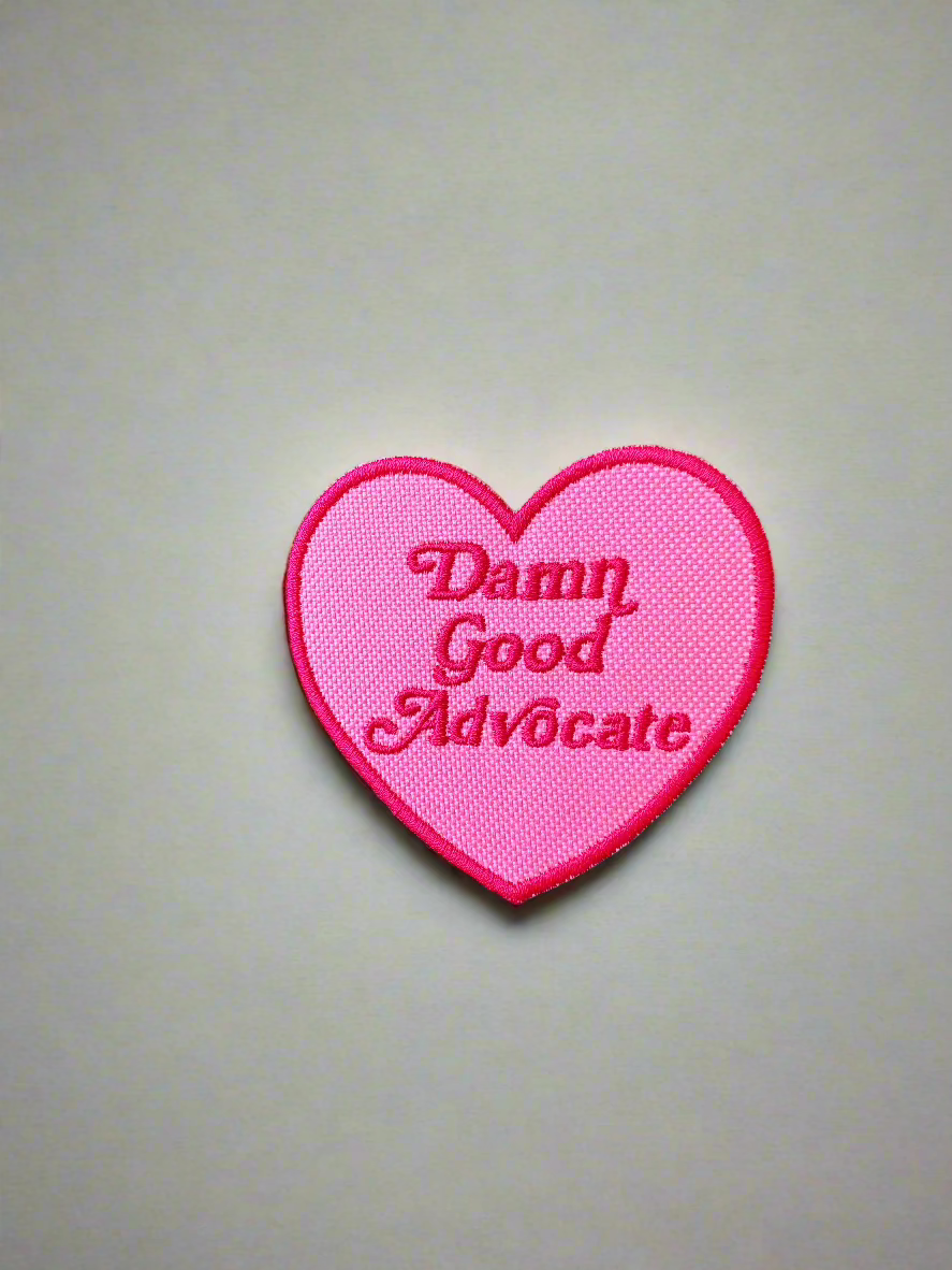 Damn Good Advocate Heart Patch