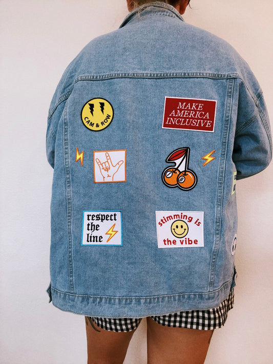 PRE-ORDER Oversized Patch Jean Jacket