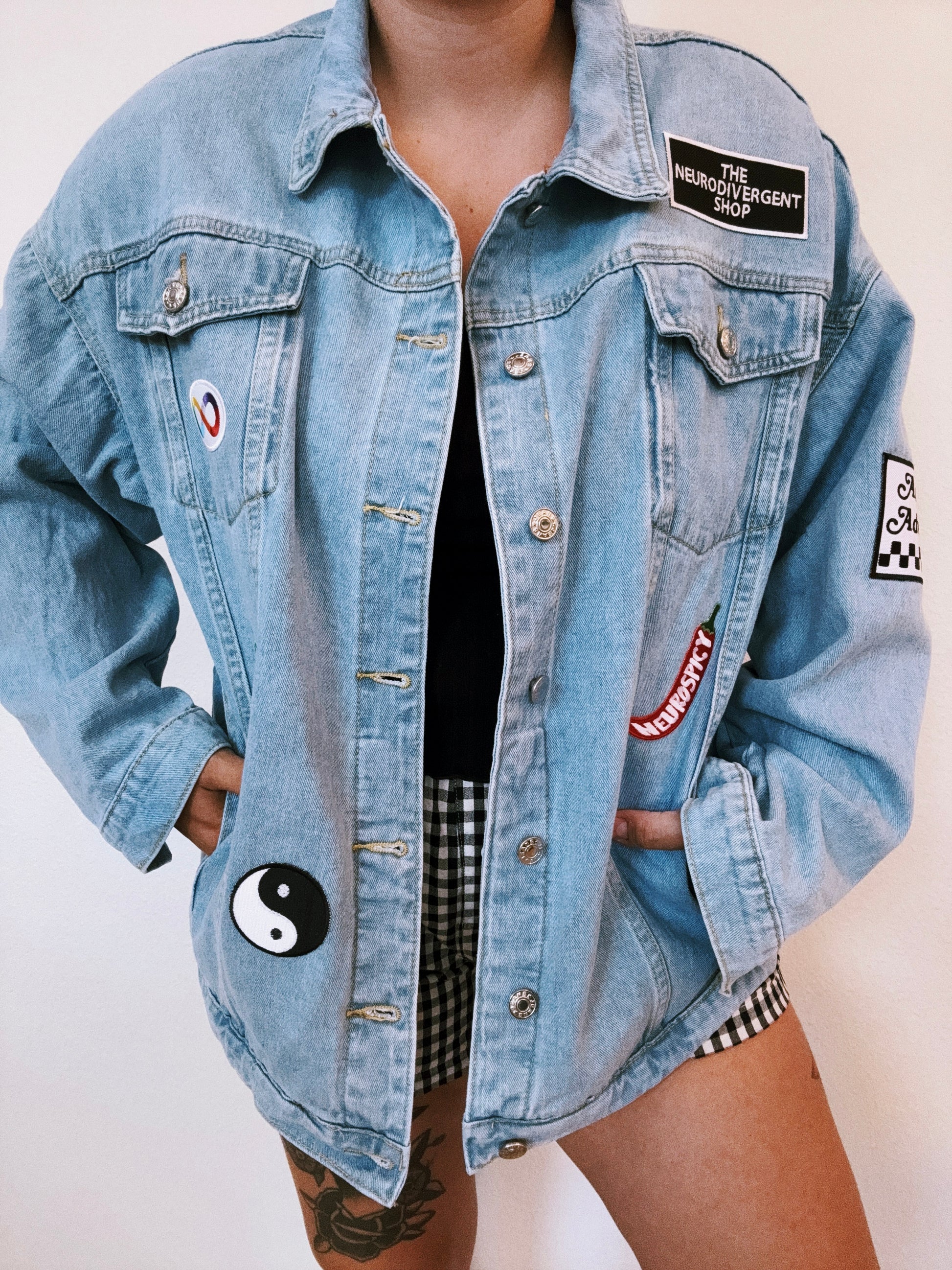 PRE-ORDER Oversized Patch Jean Jacket