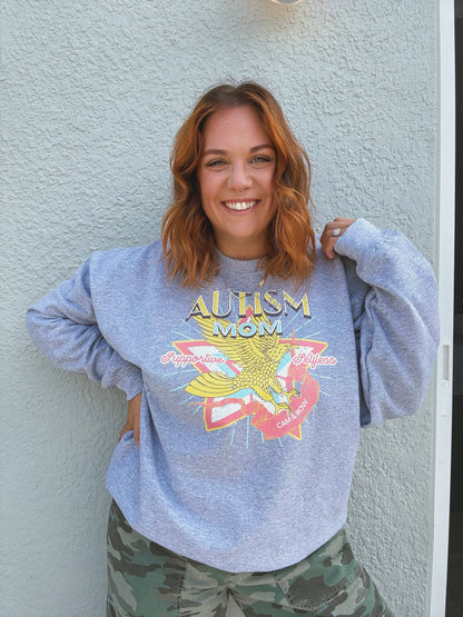 Unisex Autism Mom Supportive and Selfless Crewneck