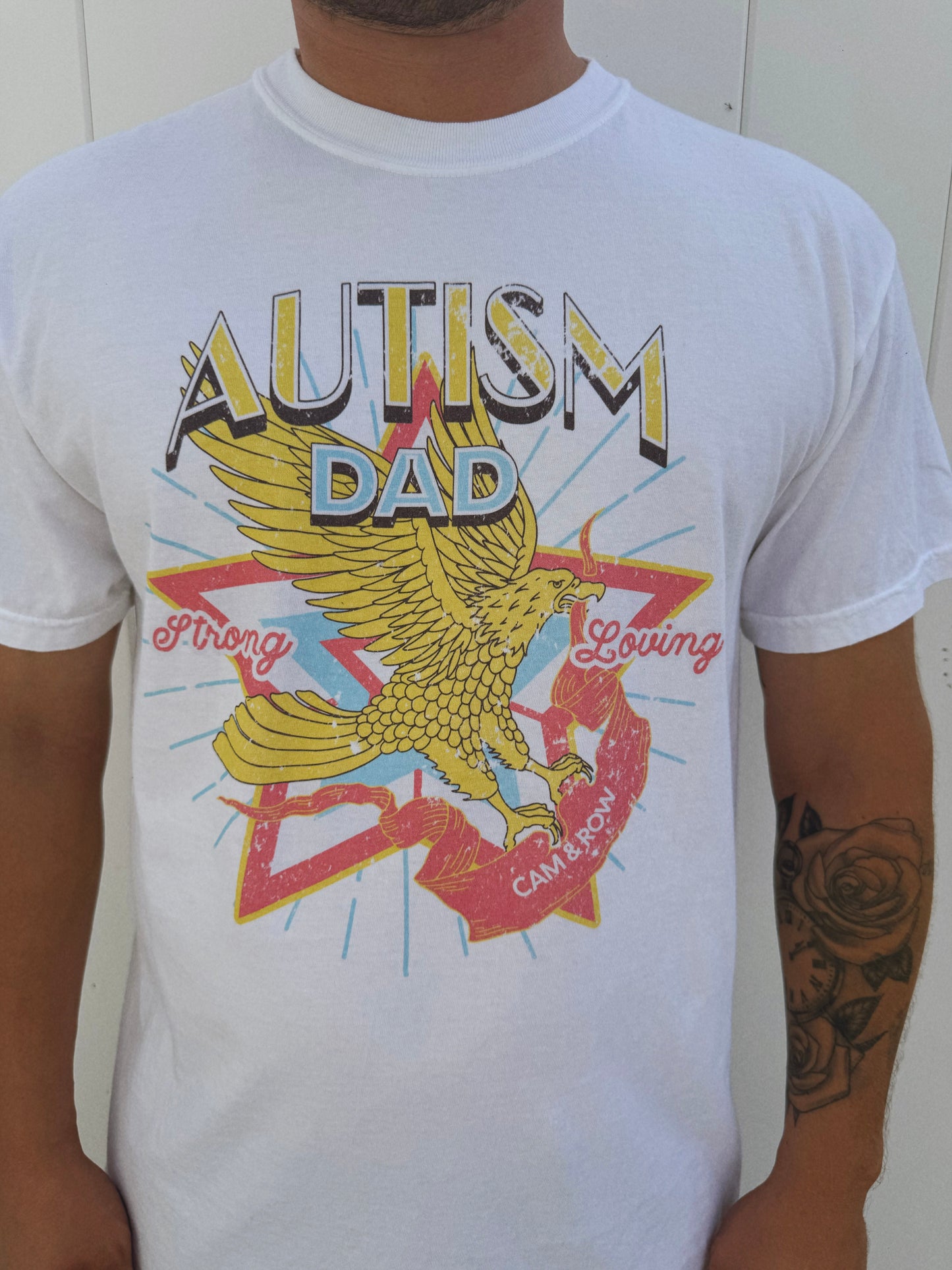 Unisex Autism Dad Strong and Loving T-Shirt